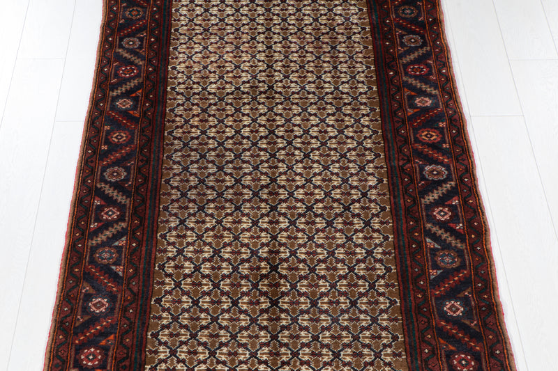 12' 3" x 3' 6" Excellent Hand-Knotted Vintage Tribal Runner Rug - Yasi & Fara 