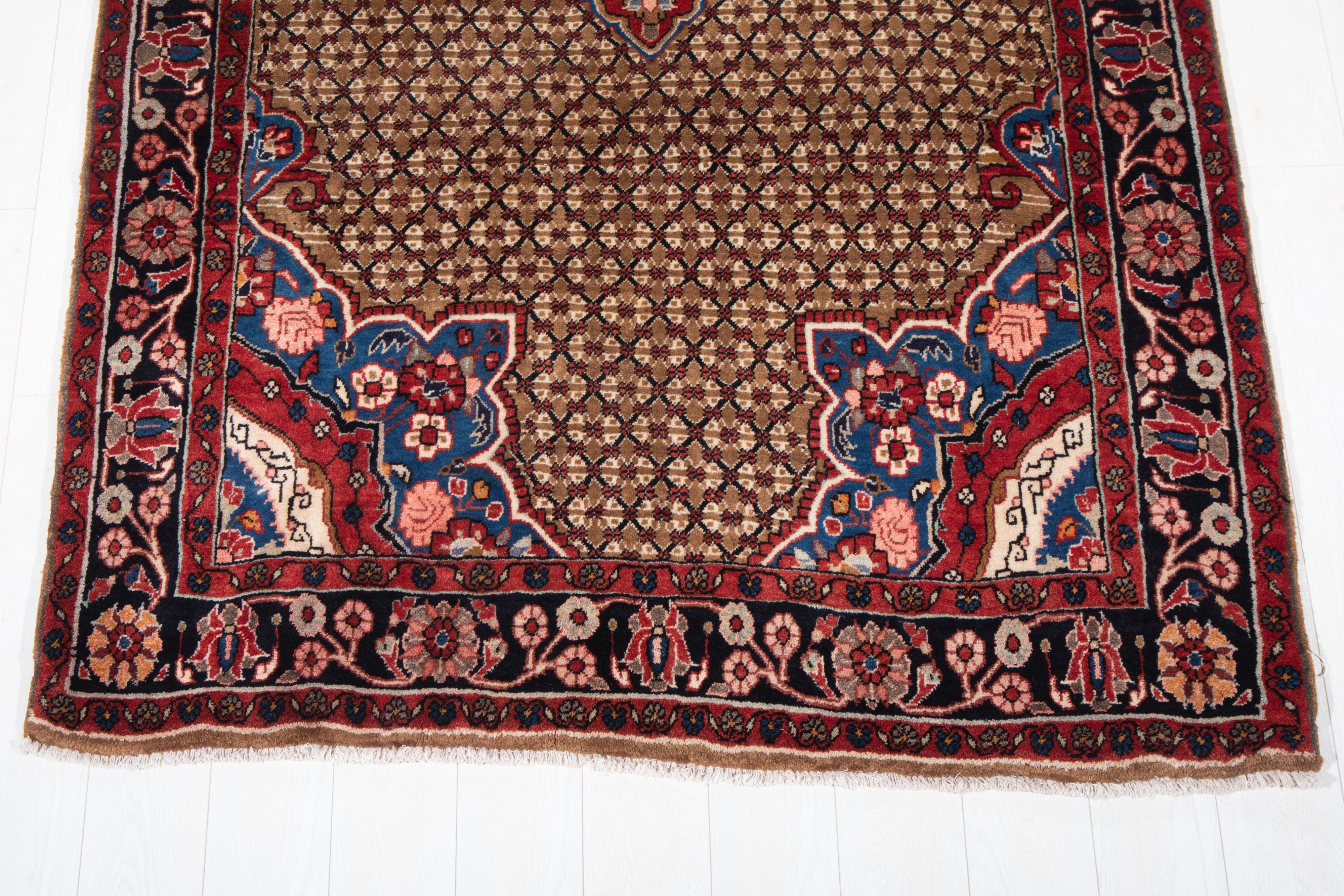 Hand-Knotted Vintage Wool Area Rug – 10' 5" x 5' 1" (317 x 155 cm) - Yasi & Fara