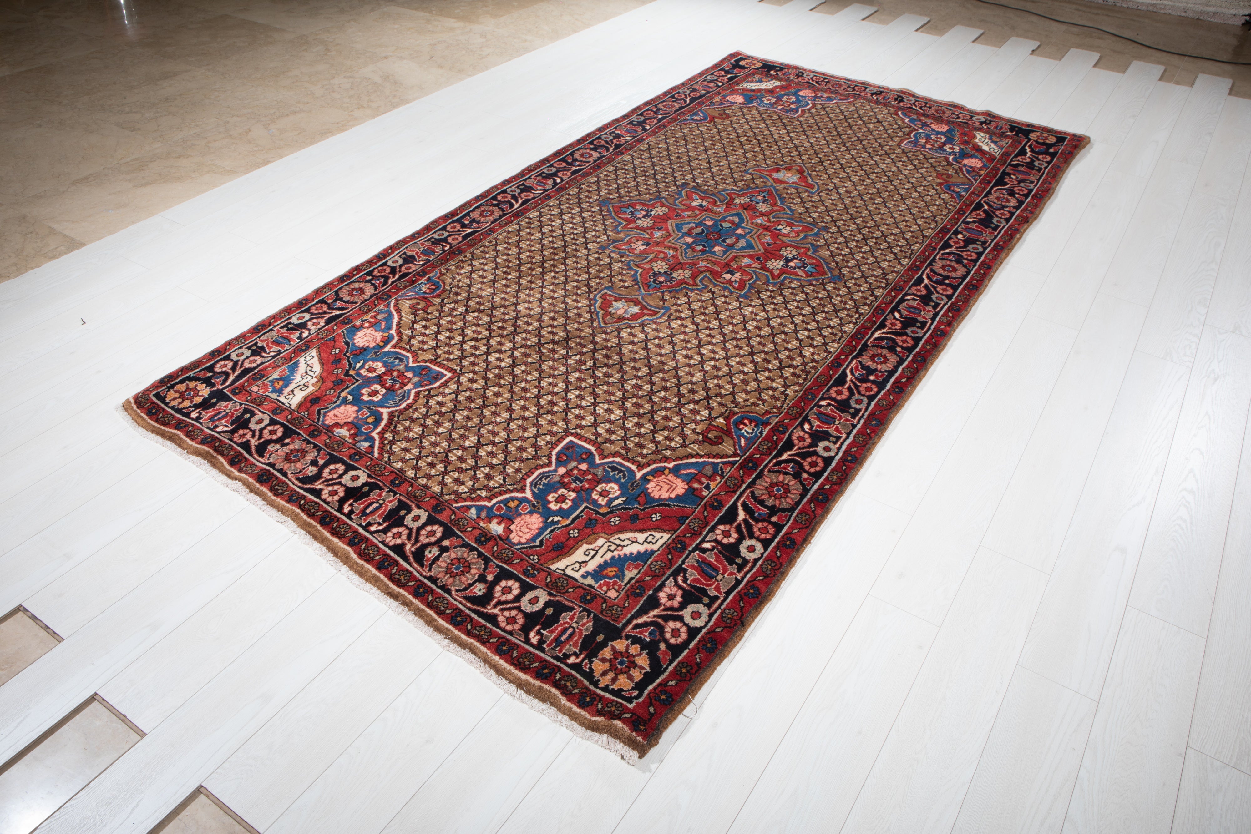 Hand-Knotted Vintage Wool Area Rug – 10' 5" x 5' 1" (317 x 155 cm) - Yasi & Fara