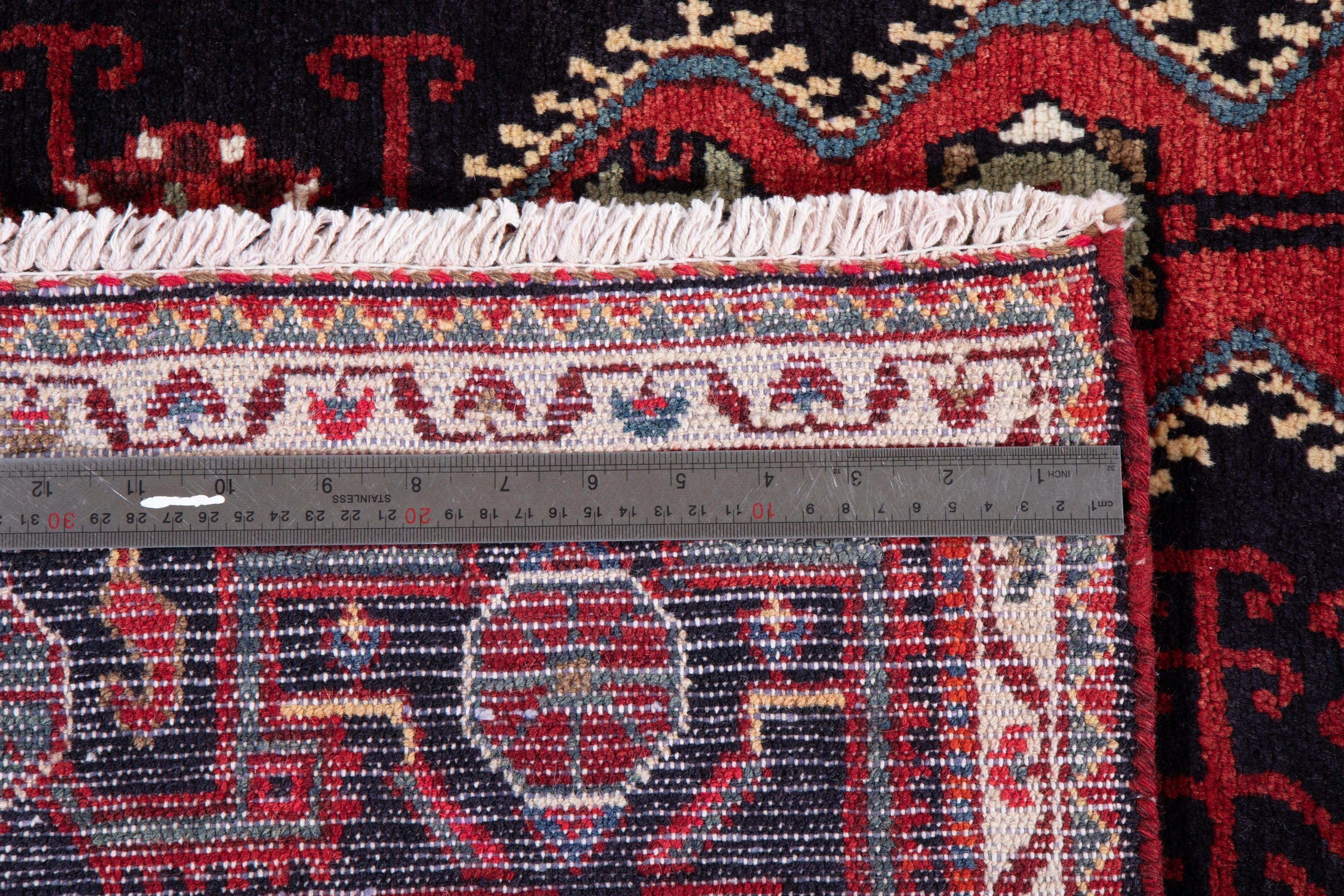 Hand-Knotted Vintage Wool Area Rug – 8' 2" x 5' 2" (249 x 157 cm) - Yasi & Fara