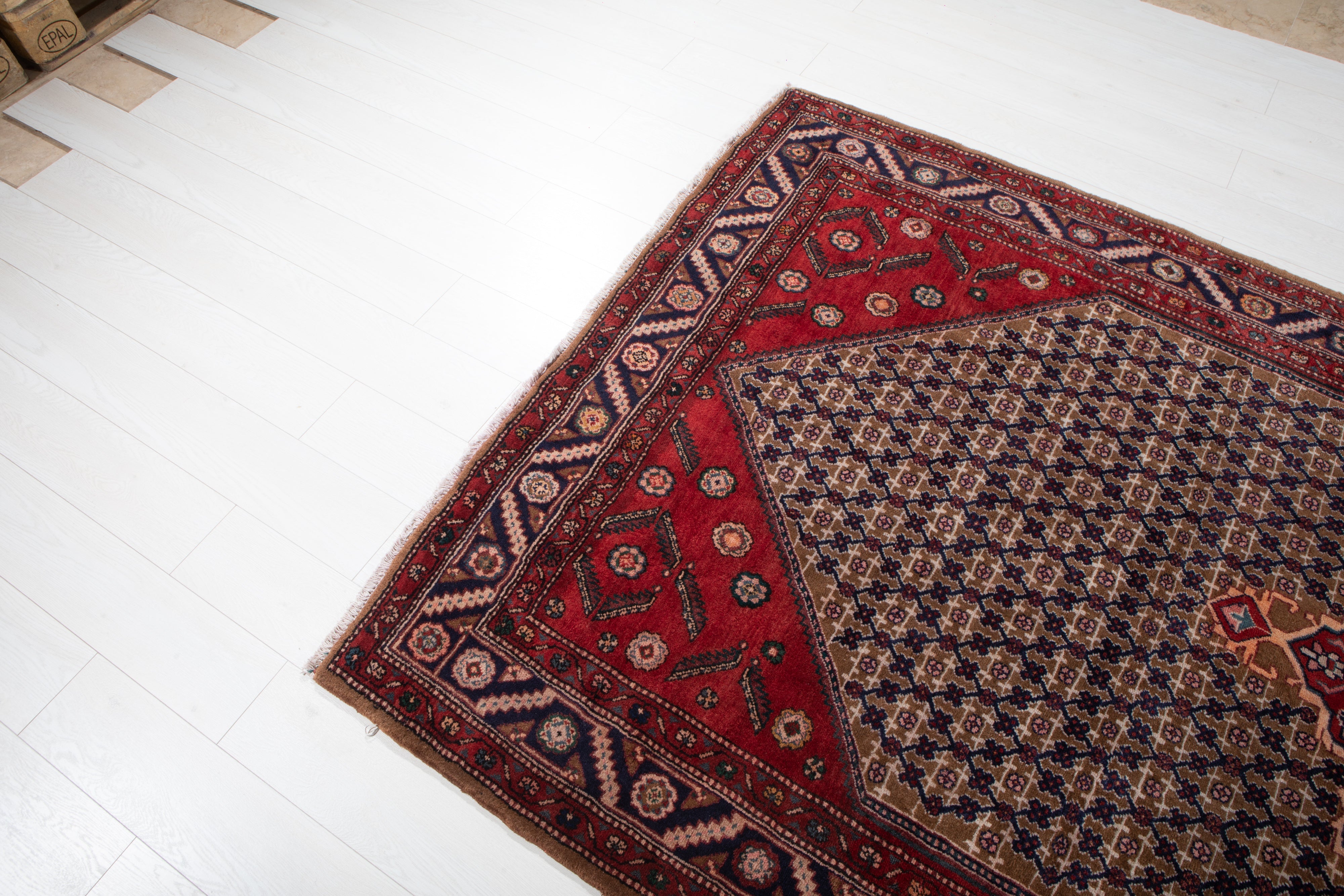 Hand-Knotted Vintage Wool Area Rug – 9' 11" x 5' 2" (301 x 158 cm) - Yasi & Fara