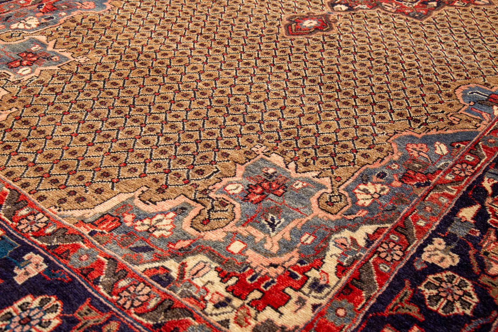 Hand-Knotted Vintage Wool Area Rug – 9' 9" x 4' 10" (297 x 148 cm) - Yasi & Fara