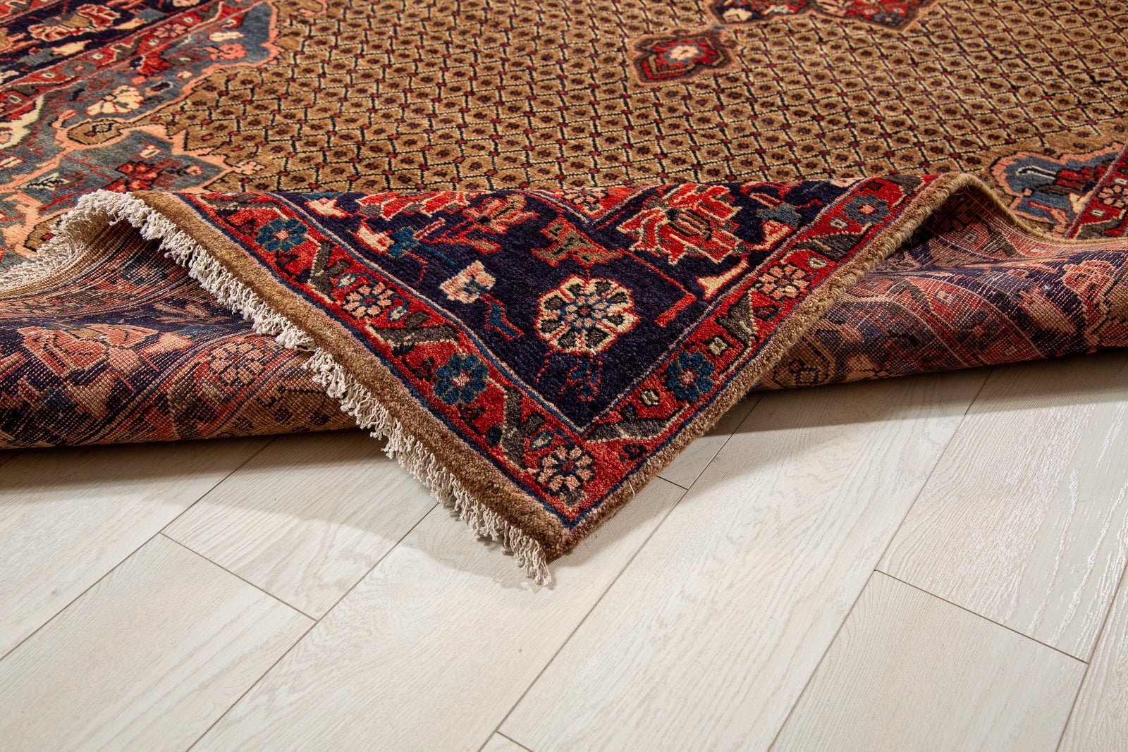 Hand-Knotted Vintage Wool Area Rug – 9' 9" x 4' 10" (297 x 148 cm) - Yasi & Fara