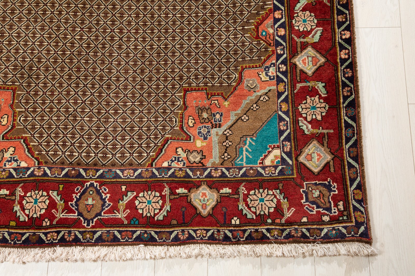 Hand-Knotted Vintage Wool Area Rug – 10' 6" x 4' 11" (320 x 151 cm) - Yasi & Fara