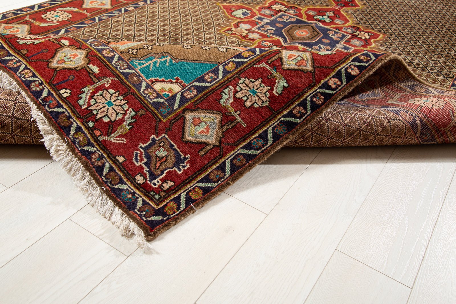 Hand-Knotted Vintage Wool Area Rug – 10' 6" x 4' 11" (320 x 151 cm) - Yasi & Fara