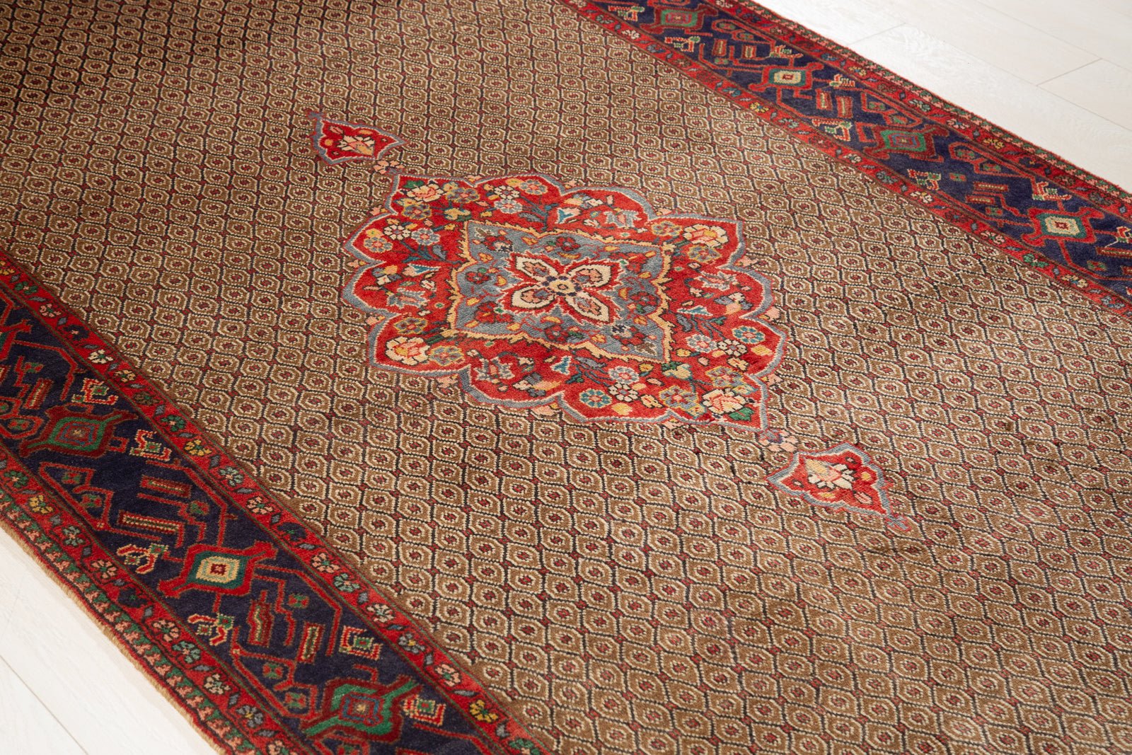 Hand-Knotted Vintage Wool Area Rug – 10' x 4' 11" (305 x 150 cm) - Yasi & Fara