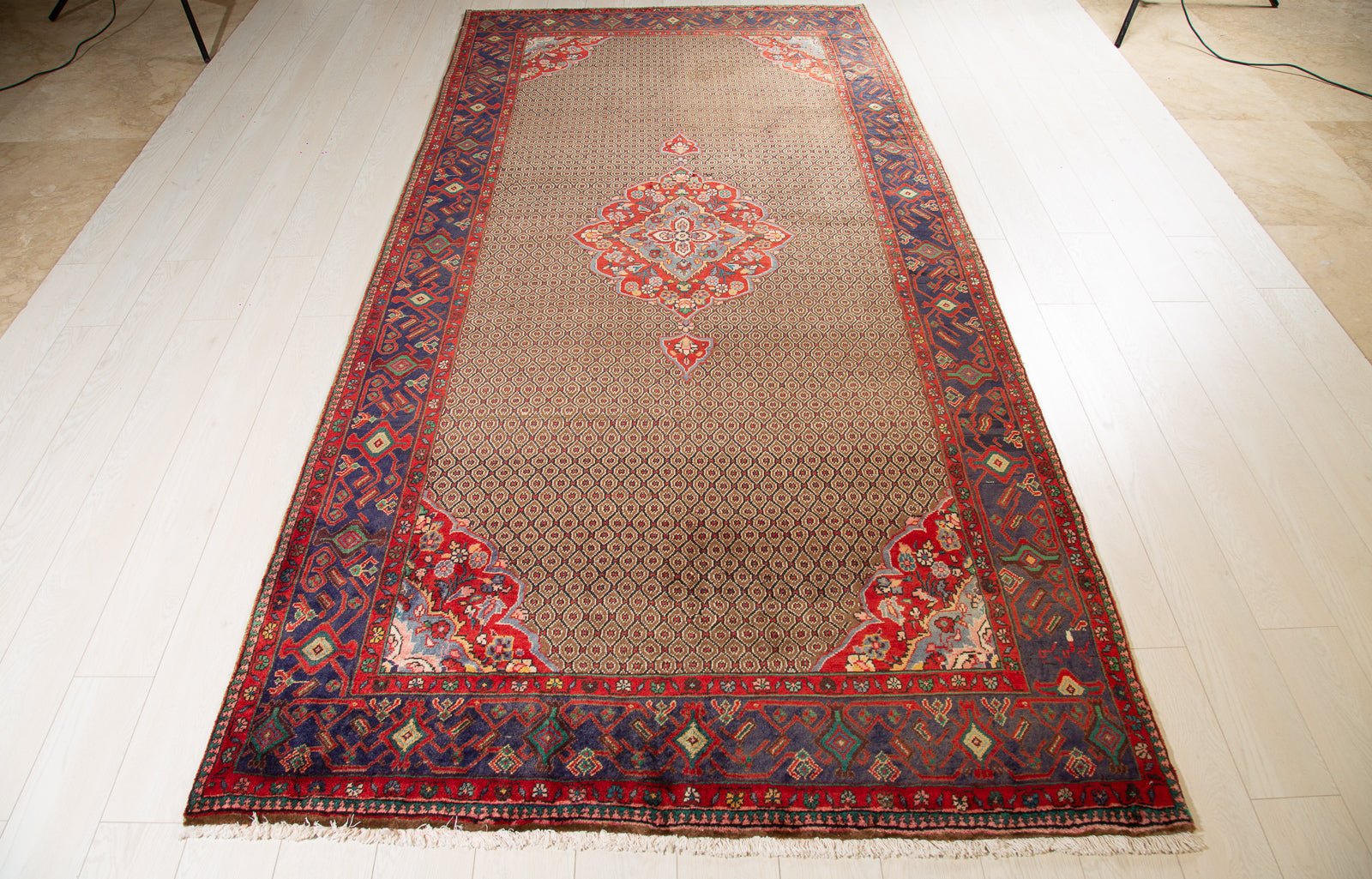 Hand-Knotted Vintage Wool Area Rug – 10' x 4' 11" (305 x 150 cm) - Yasi & Fara