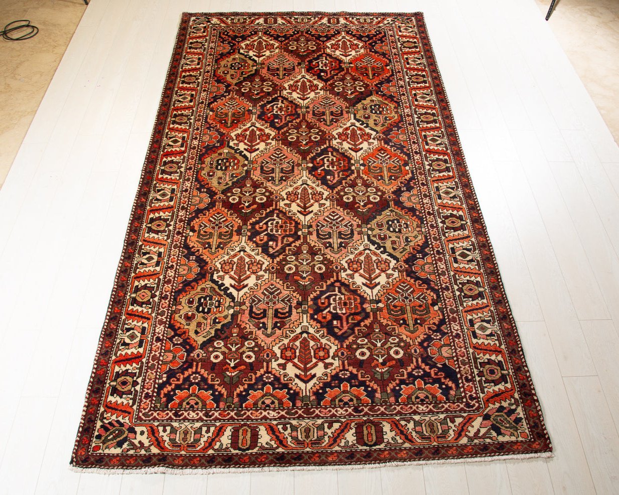 Hand-Knotted Vintage Wool Area Rug – 9' 11" x 5' 4" (303 x 162 cm) - Yasi & Fara