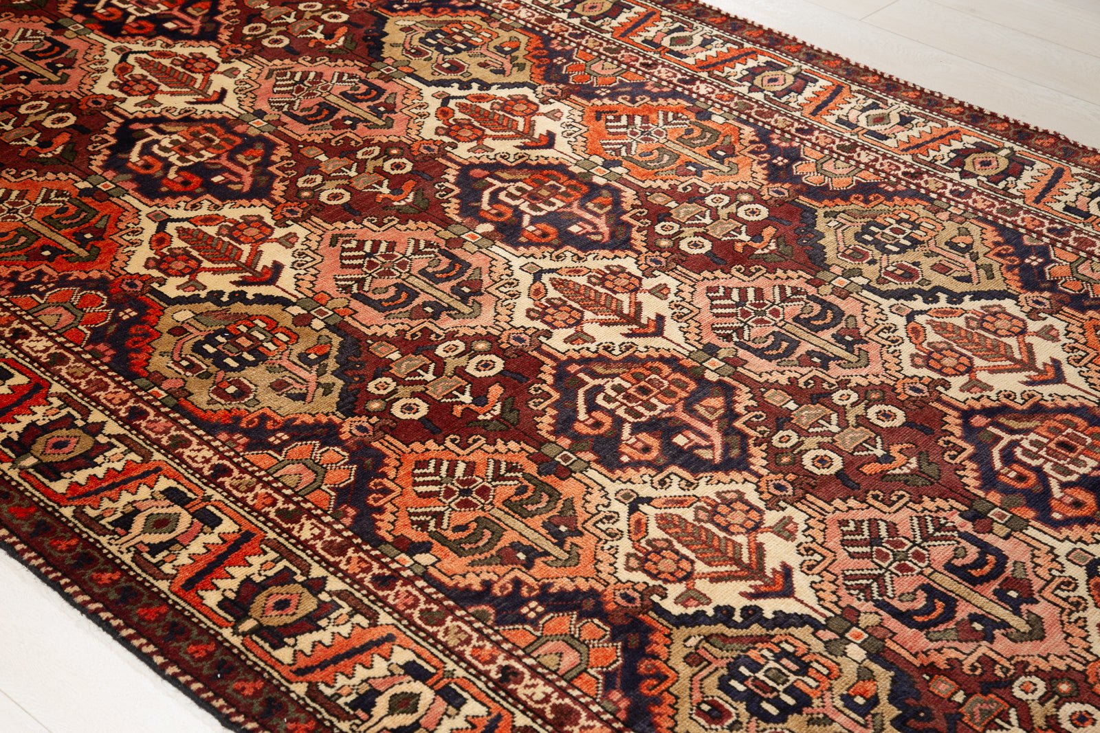 Hand-Knotted Vintage Wool Area Rug – 9' 11" x 5' 4" (303 x 162 cm) - Yasi & Fara