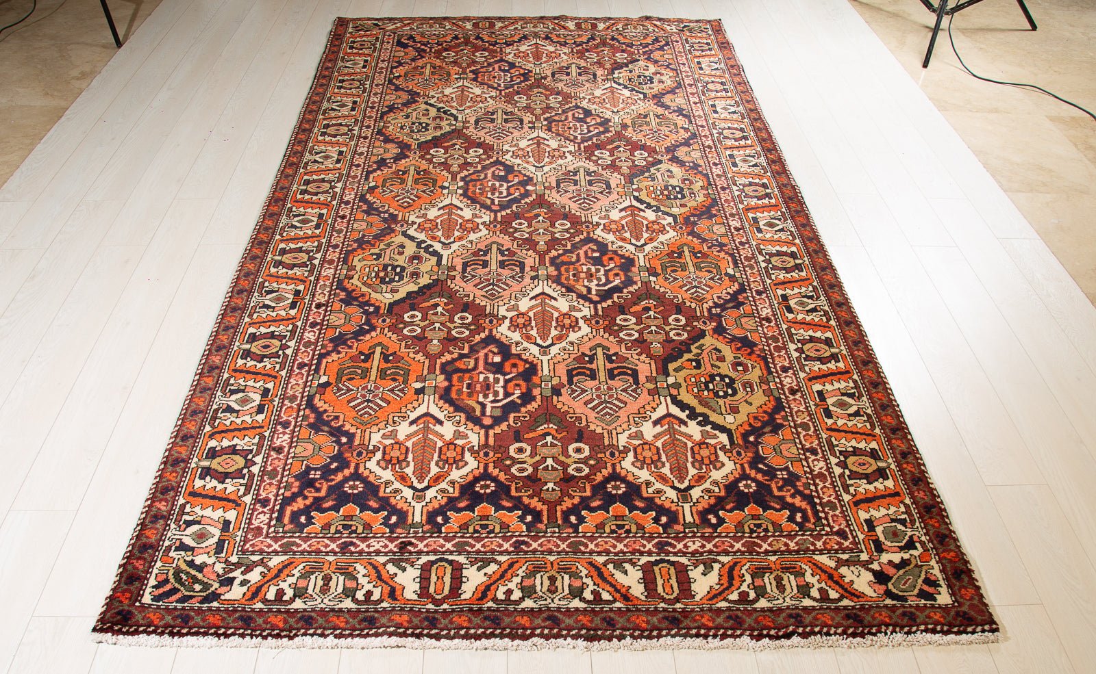Hand-Knotted Vintage Wool Area Rug – 9' 11" x 5' 4" (303 x 162 cm) - Yasi & Fara