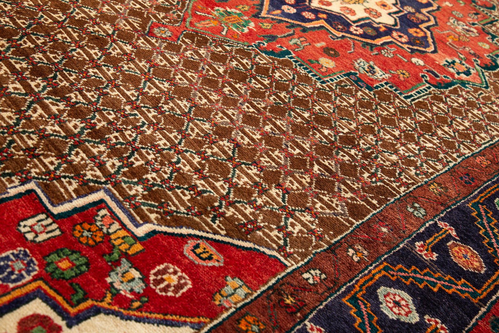Hand-Knotted Vintage Wool Area Rug – 9' 5" x 5' (288 x 153 cm) - Yasi & Fara