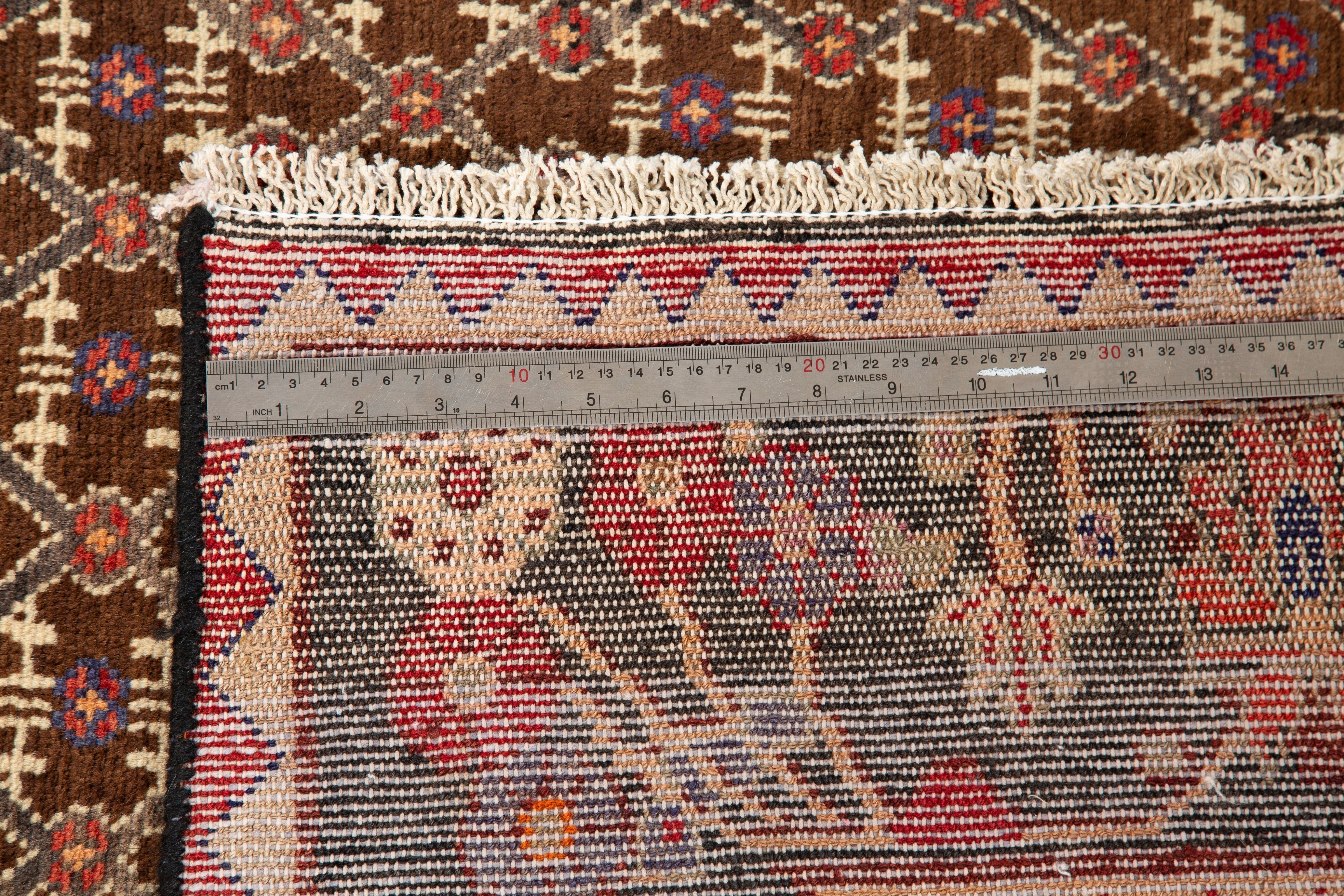 Hand-Knotted Vintage Wool Area Rug – 10' x 4' 10" (304 x 148 cm) - Yasi & Fara