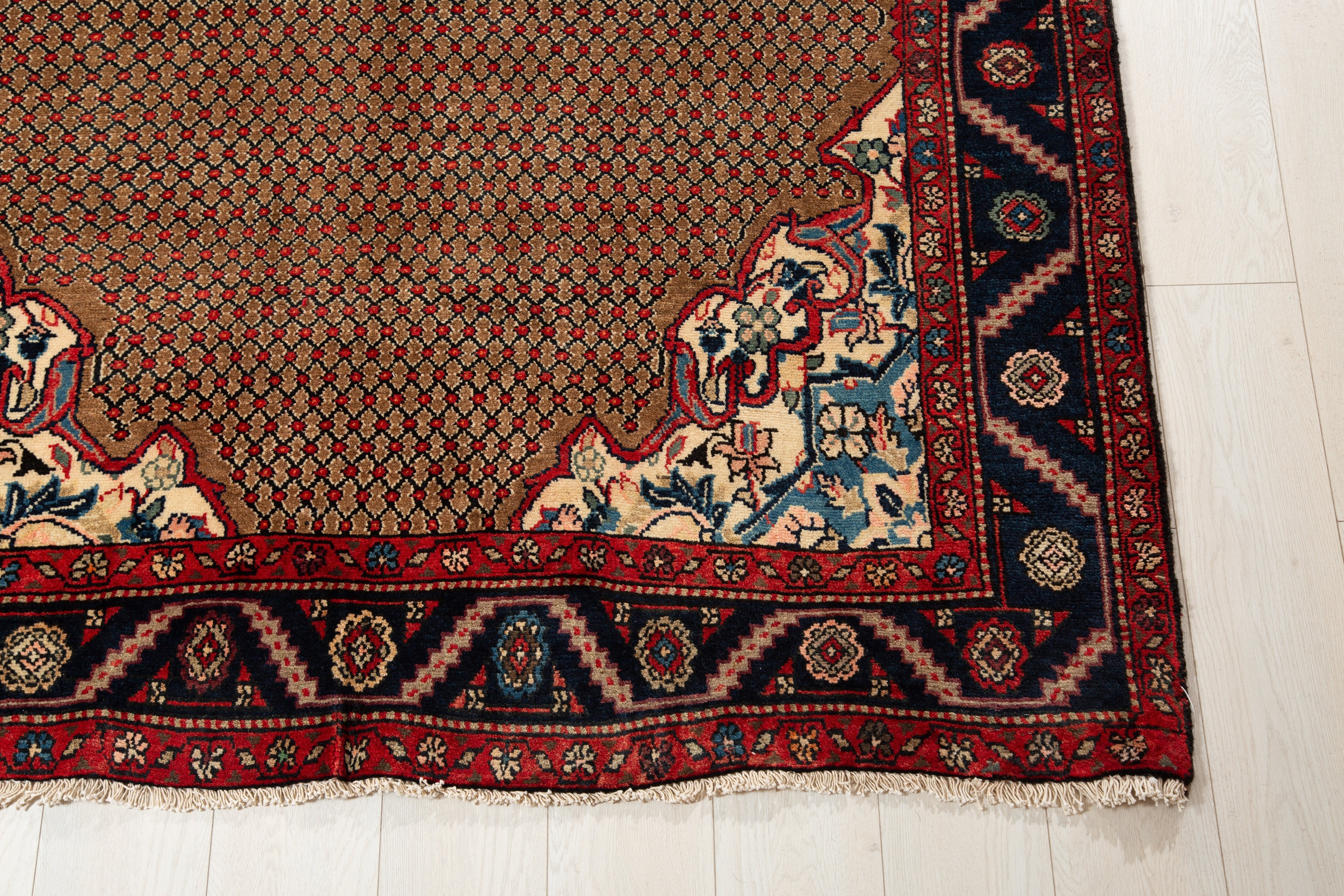 Hand-Knotted Vintage Wool Area Rug – 9' 5" x 4' 10" (287 x 146 cm) - Yasi & Fara