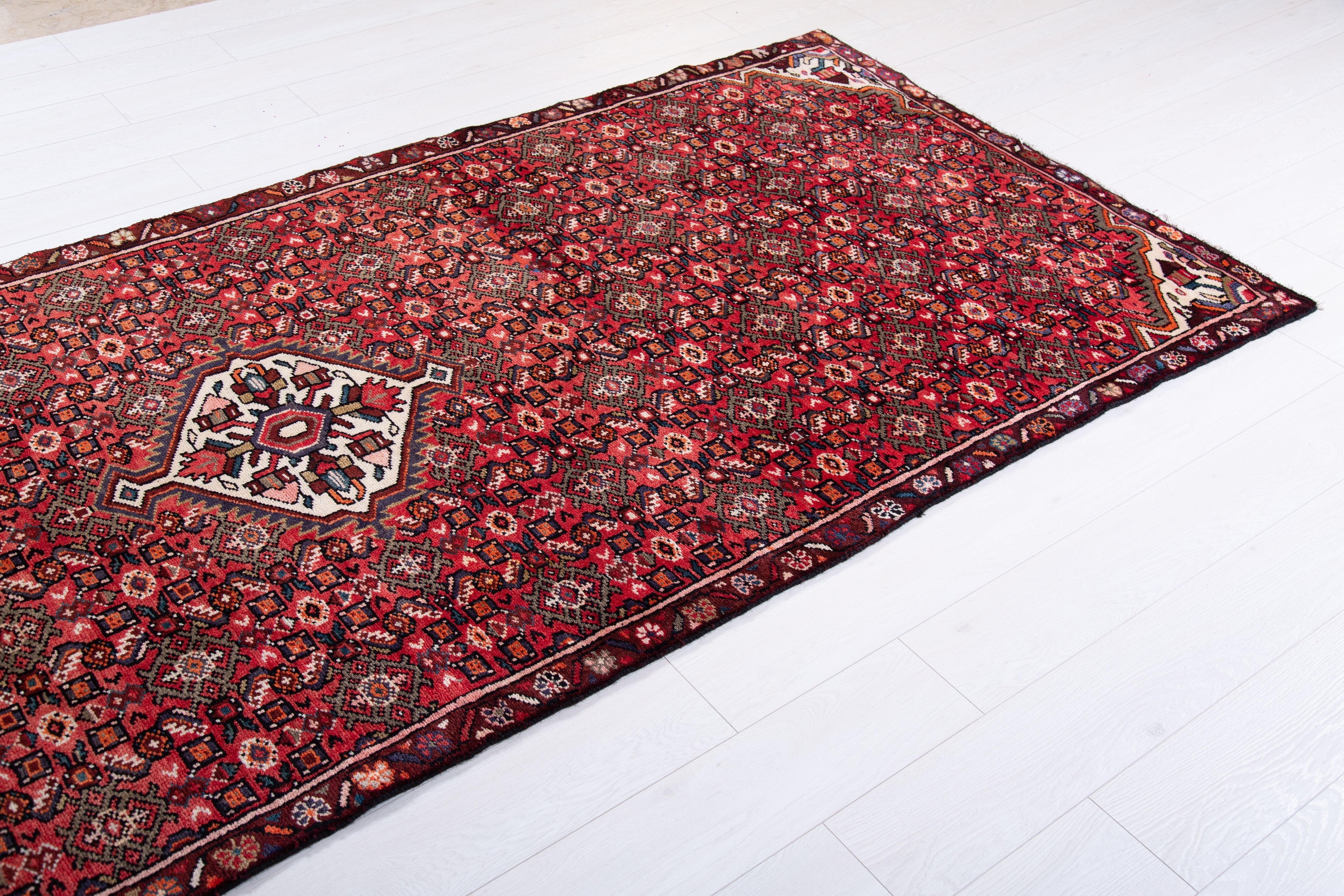 Hand-Knotted Vintage Wool Runner Rug – 9' 9" x 4' 1" (298 x 125 cm) - Yasi & Fara