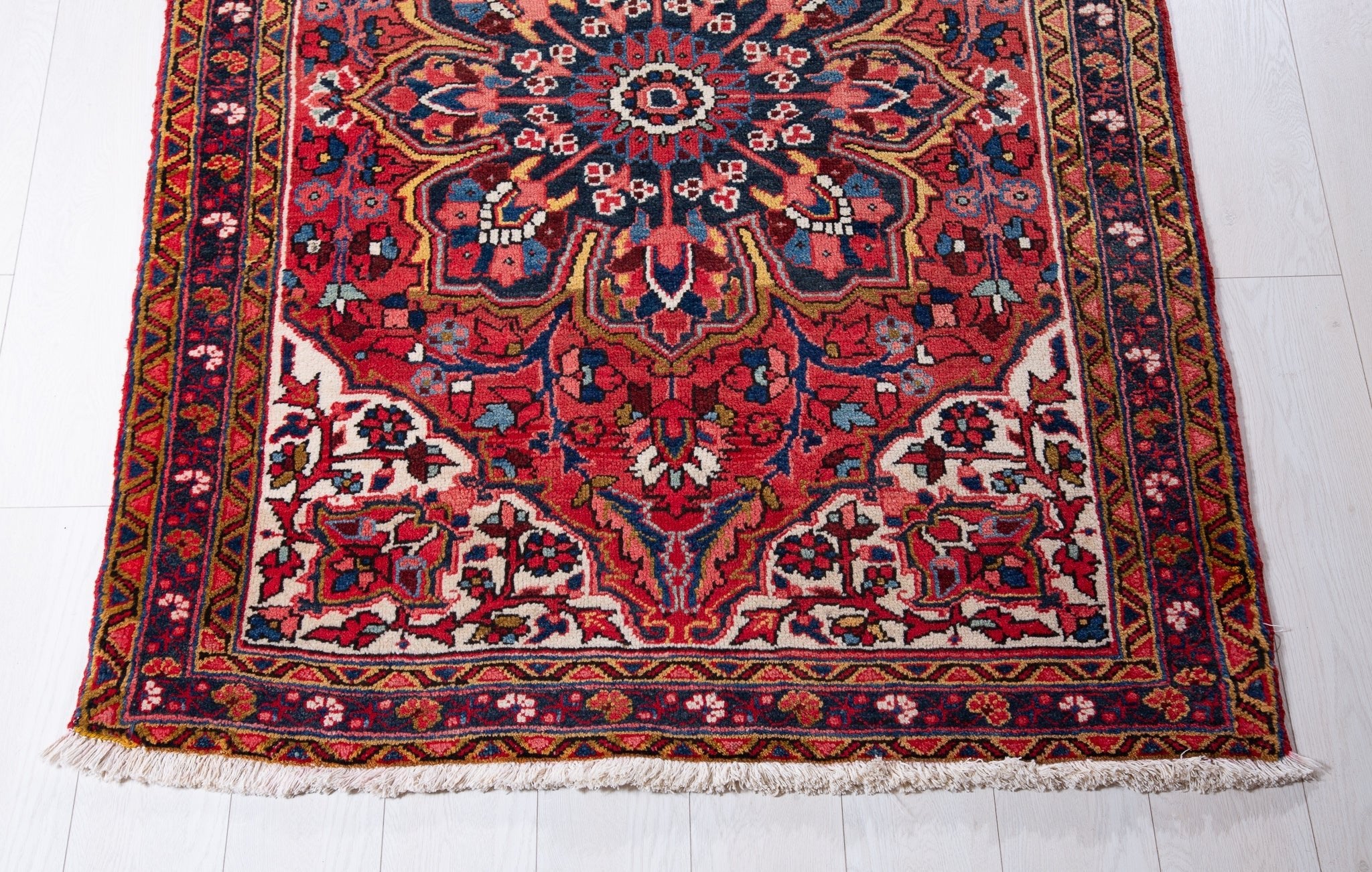 Hand-Knotted Vintage Wool Runner Rug – 10' 8" x 3' 10" (325 x 117 cm) - Yasi & Fara