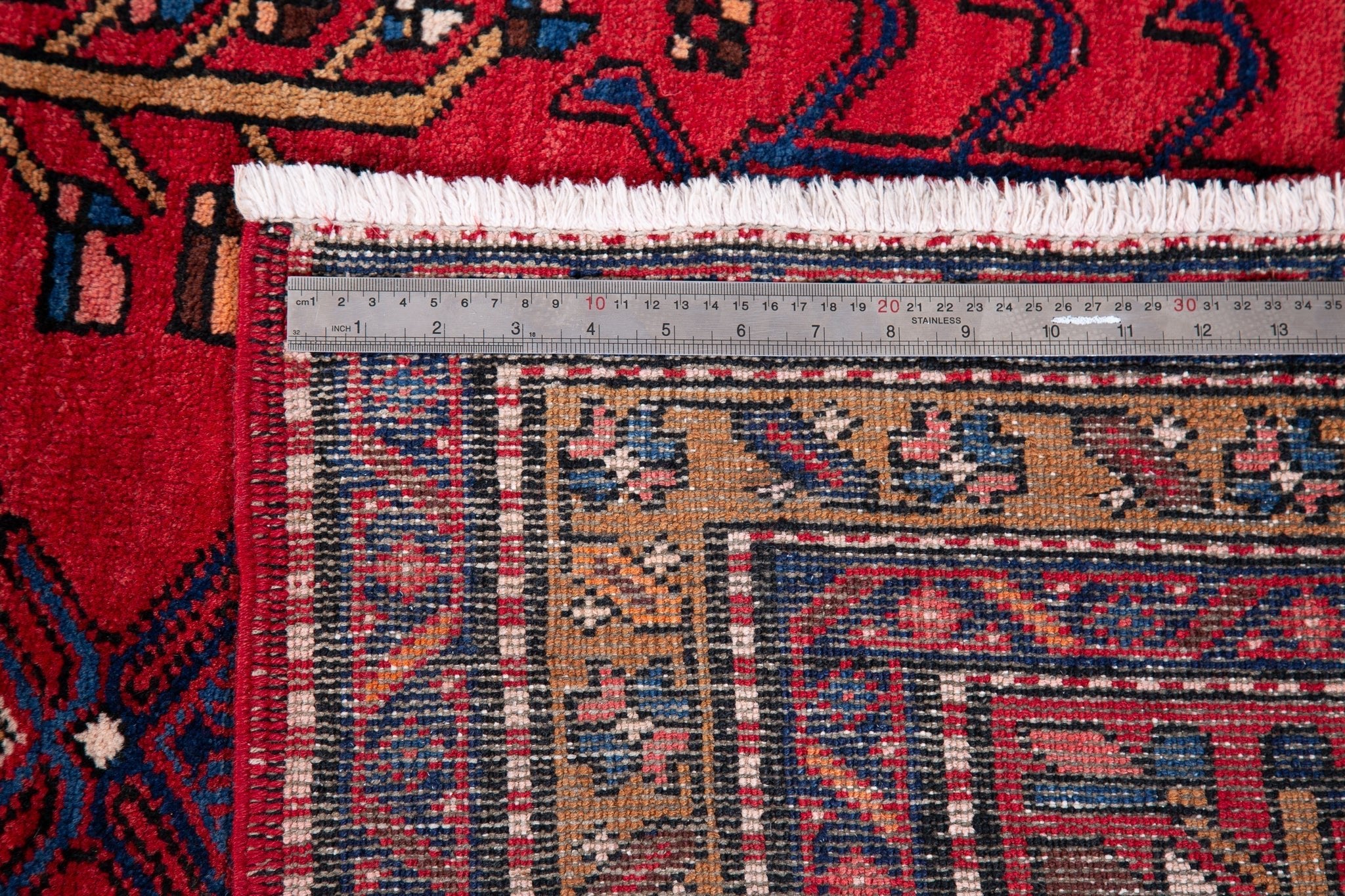 Hand-Knotted Vintage Wool Runner Rug – 10' 9" x 3' 9" (328 x 113 cm) - Yasi & Fara