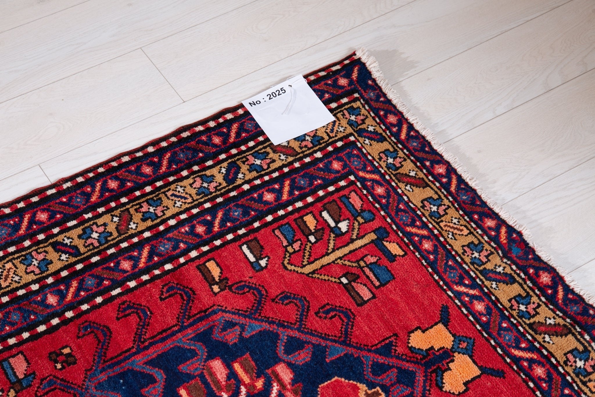 Hand-Knotted Vintage Wool Runner Rug – 10' 9" x 3' 9" (328 x 113 cm) - Yasi & Fara