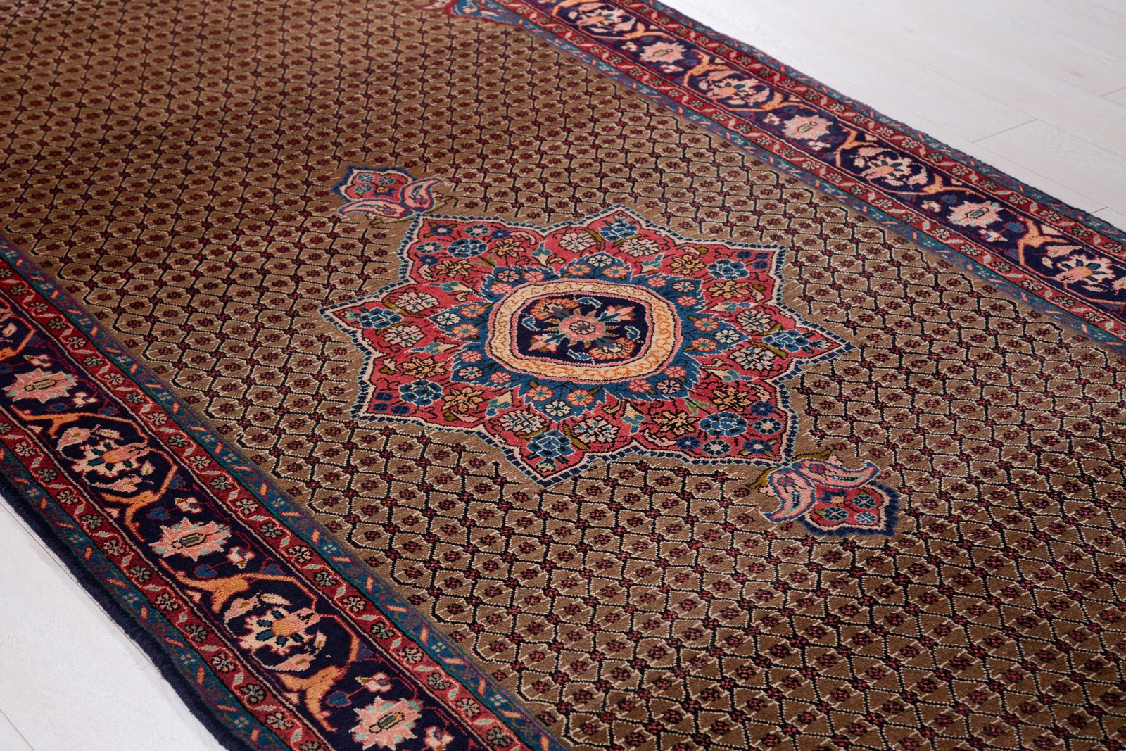 Hand-Knotted Vintage Wool Area Rug – 11' 1" x 5' 1" (338 x 154 cm) - Yasi & Fara