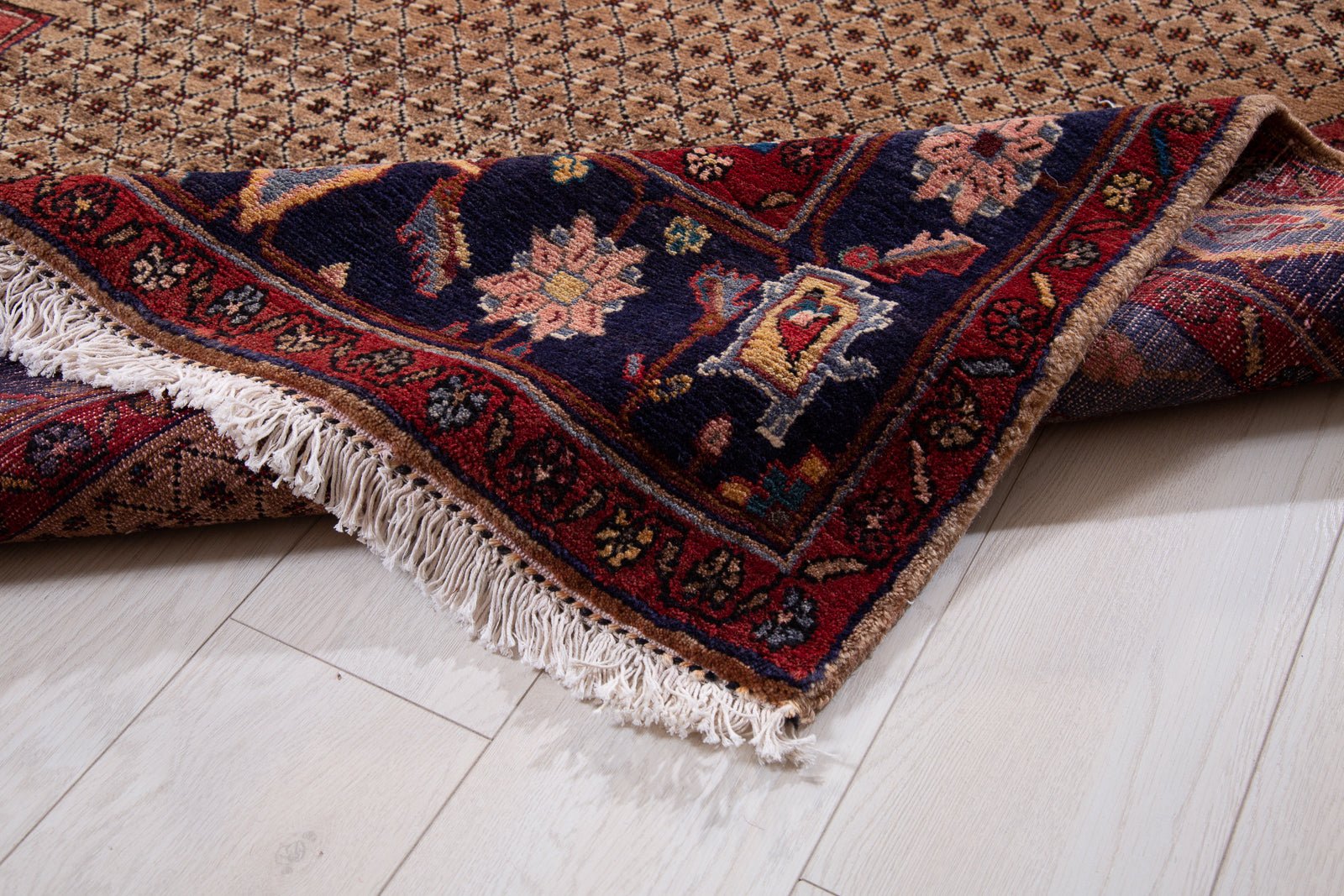 Hand-Knotted Vintage Wool Area Rug – 8' 9" x 4' 11" (267 x 149 cm) - Yasi & Fara