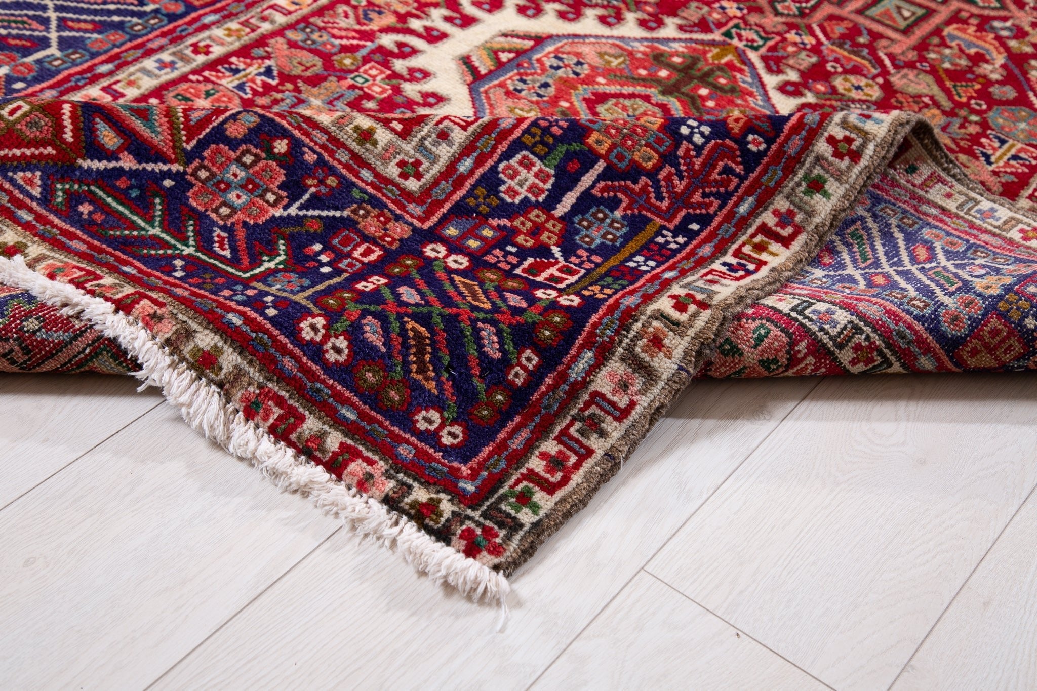 Hand-Knotted Vintage Wool Runner Rug – 10' 7" x 3' 7" (322 x 108 cm) - Yasi & Fara