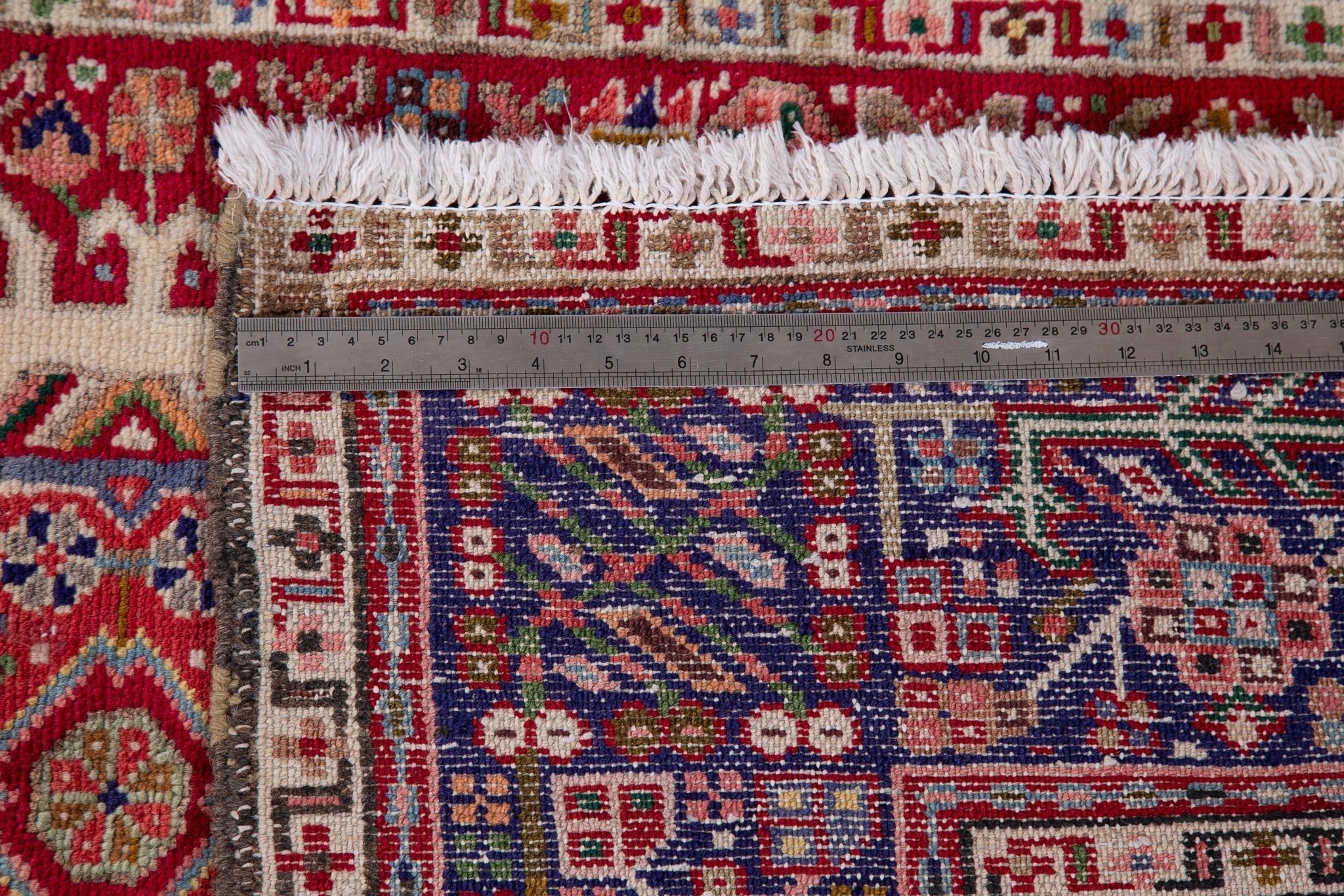 Hand-Knotted Vintage Wool Runner Rug – 10' 7" x 3' 7" (322 x 108 cm) - Yasi & Fara