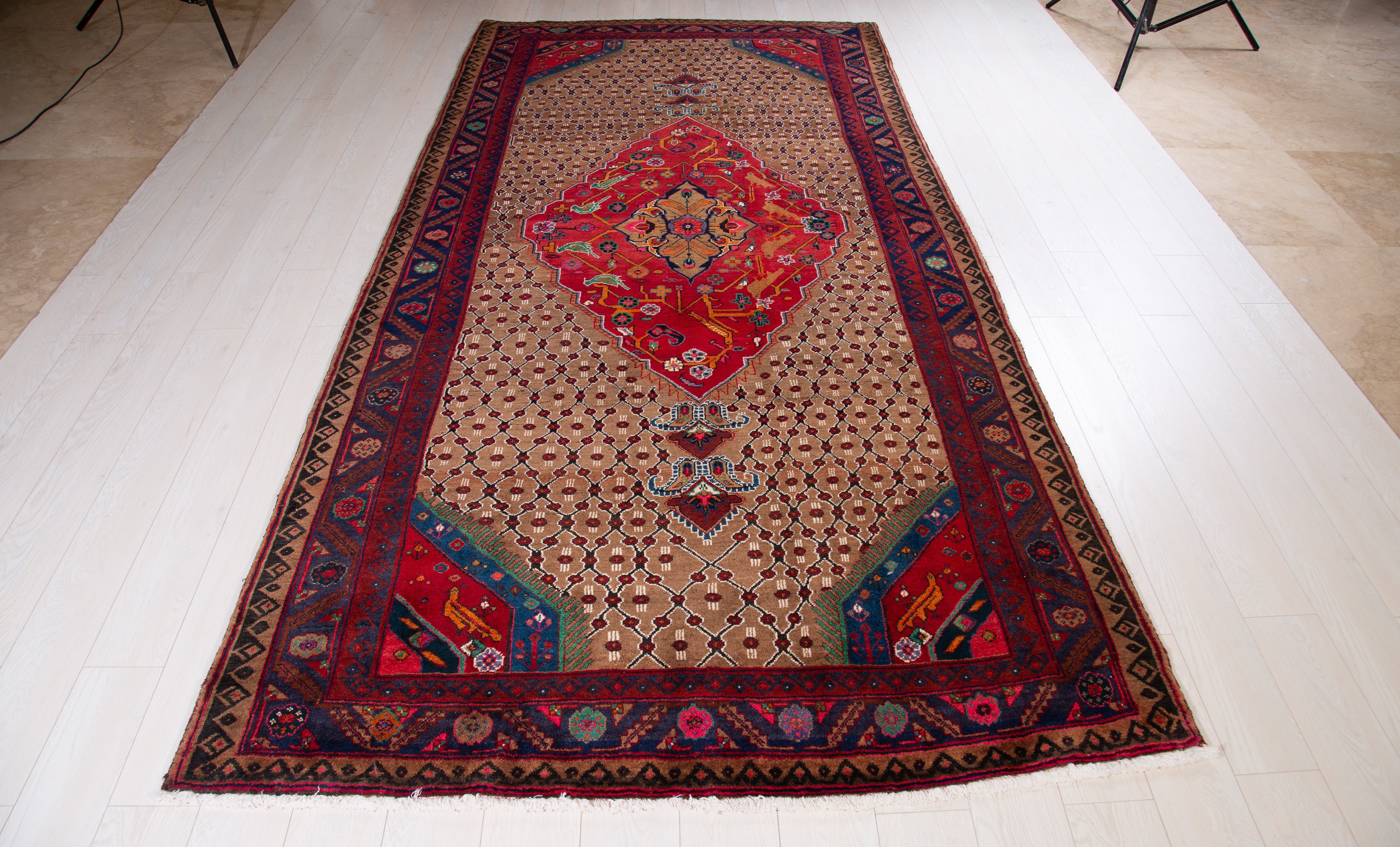 Hand-Knotted Vintage Wool Area Rug – 10' 7" x 5' 3" (323 x 159 cm) - Yasi & Fara
