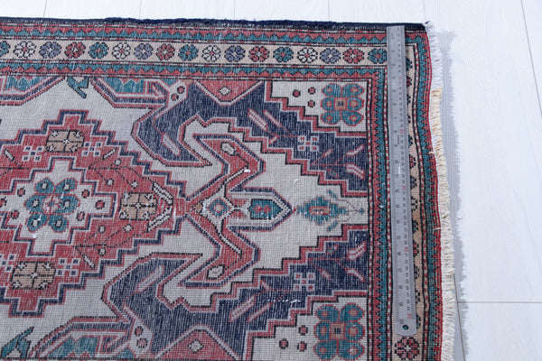  3' 5" x 2' 3" Hand-Knotted Vintage Tribal Mini Rug, , Boho Rug Discount by Yasi & Fara, Boho Rug Discount by Yasi & Fara