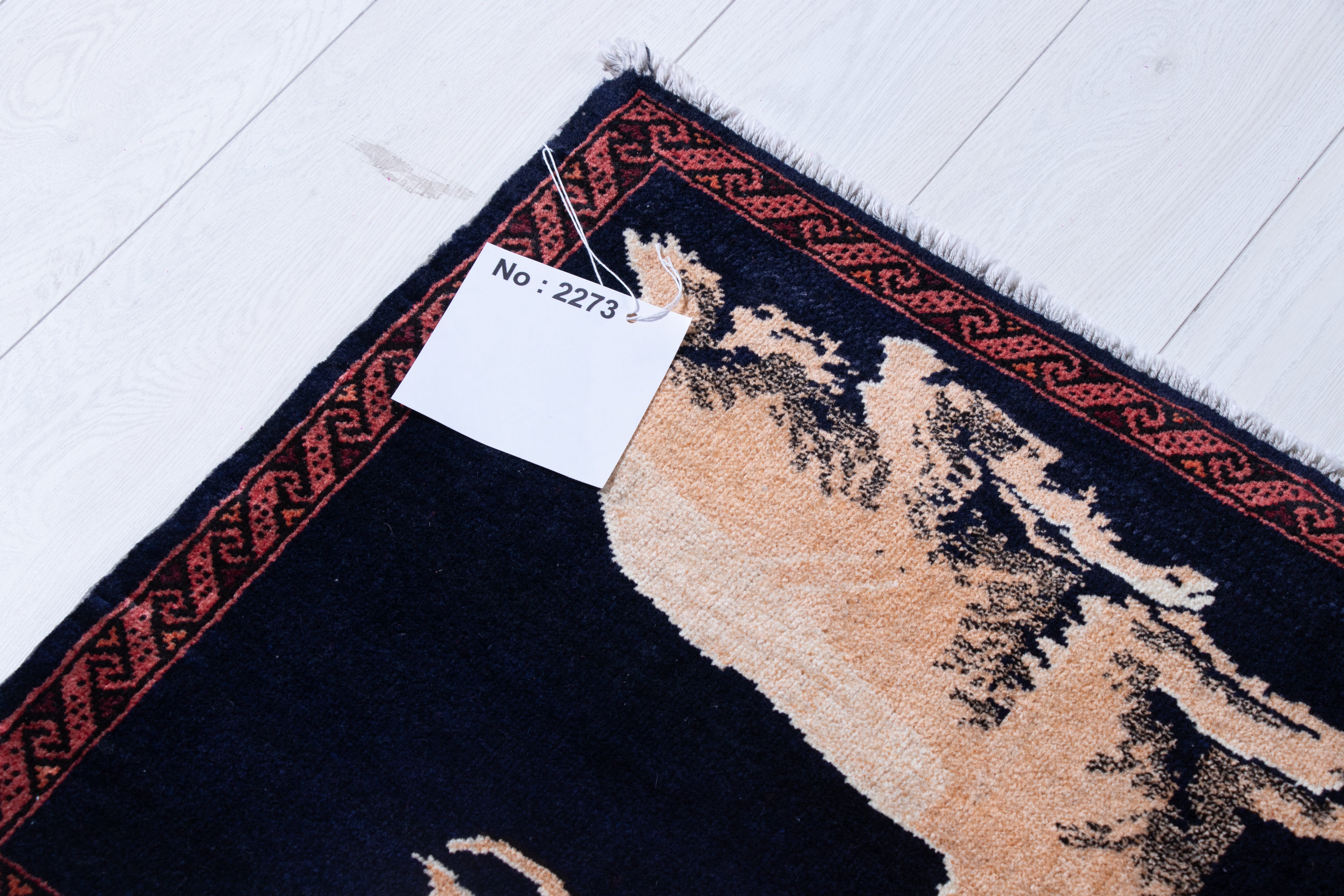 Pair of Hand-Knotted Vintage Wool Small Area Rugs – 1' 10" x 3' 5" (55 x 104 cm) - Yasi & Fara