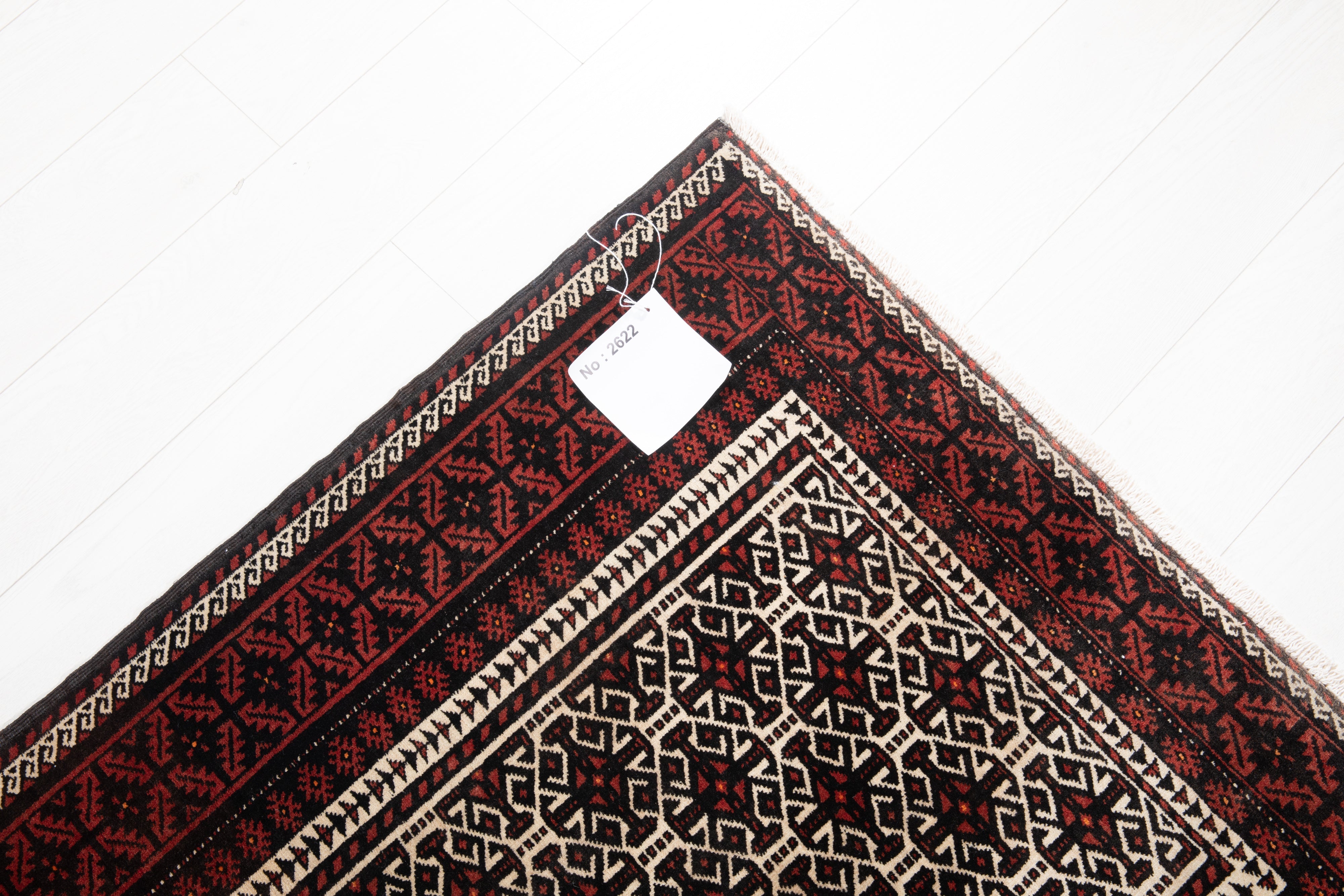 Hand-Knotted Vintage Wool Area Rug – 6' 7" x 3' 3" (202 x 100 cm) - Yasi & Fara