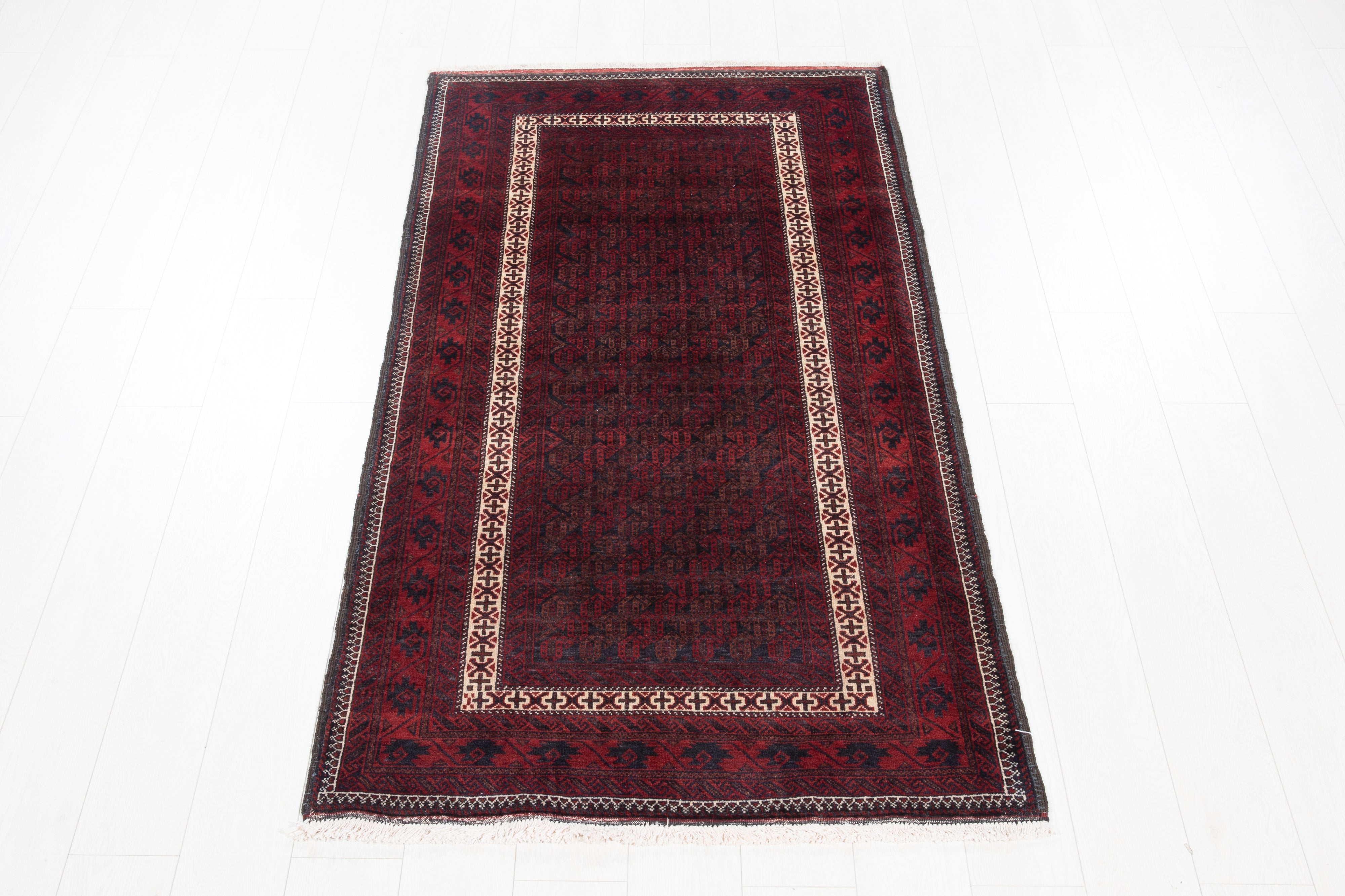 Hand-Knotted Vintage Wool Area Rug – 6' 5" x 3' 2" (195 x 97 cm) - Yasi & Fara
