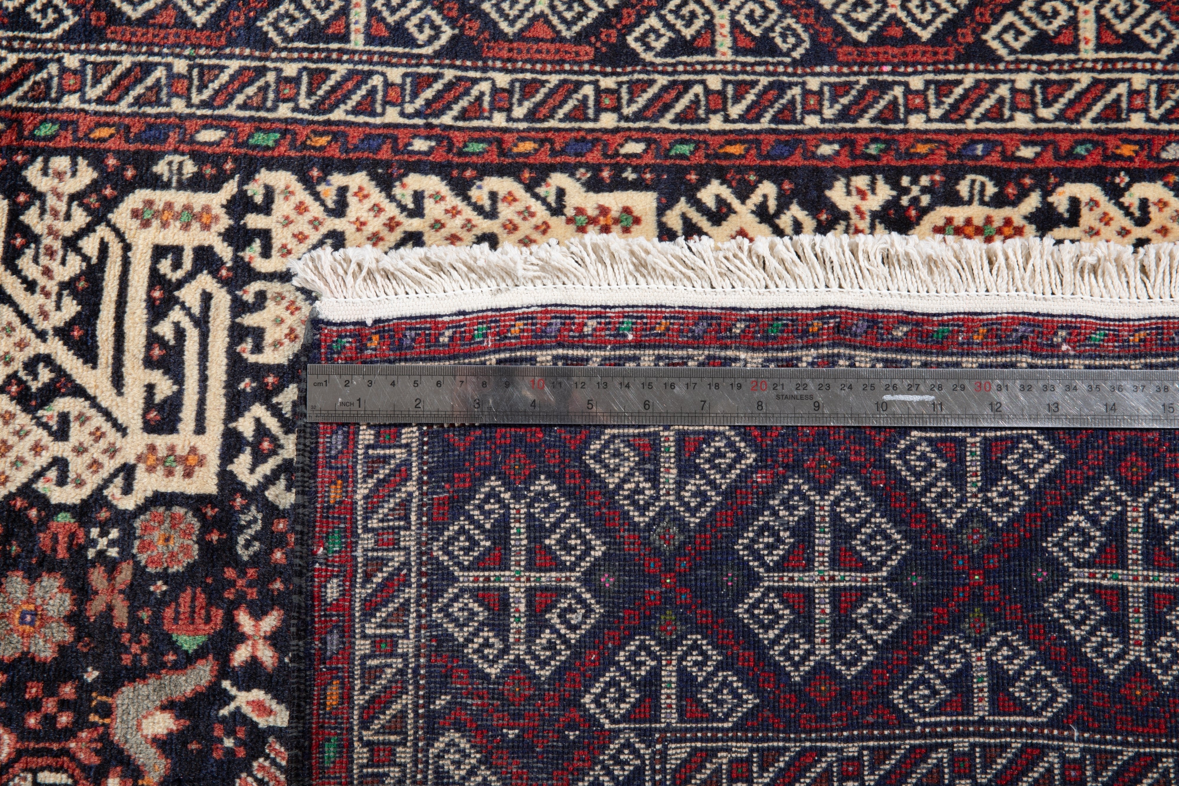 Hand-Knotted Vintage Wool Area Rug – 6' 4" x 3' 4" (194 x 102 cm) - Yasi & Fara