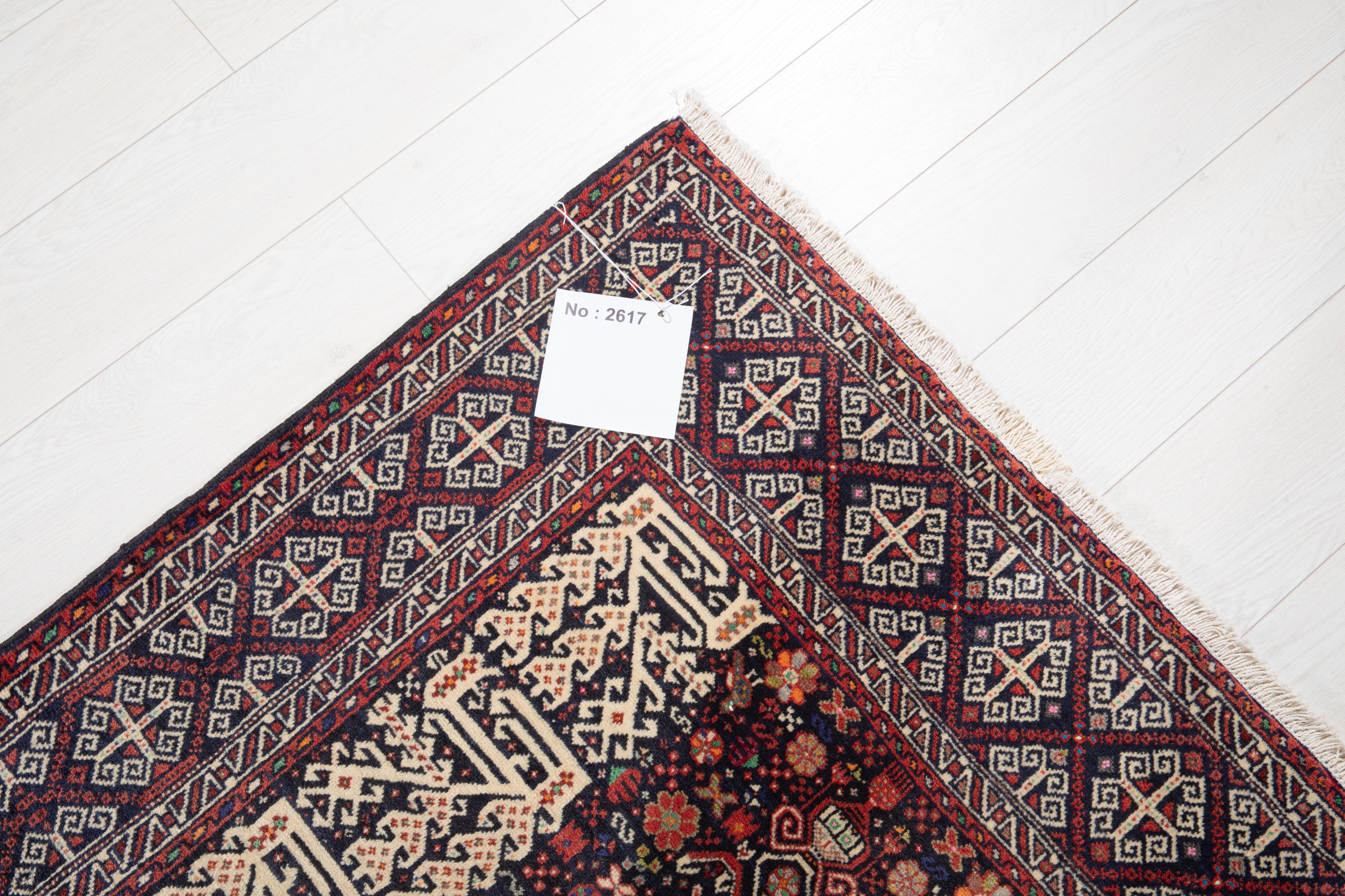 Hand-Knotted Vintage Wool Area Rug – 6' 4" x 3' 4" (194 x 102 cm) - Yasi & Fara