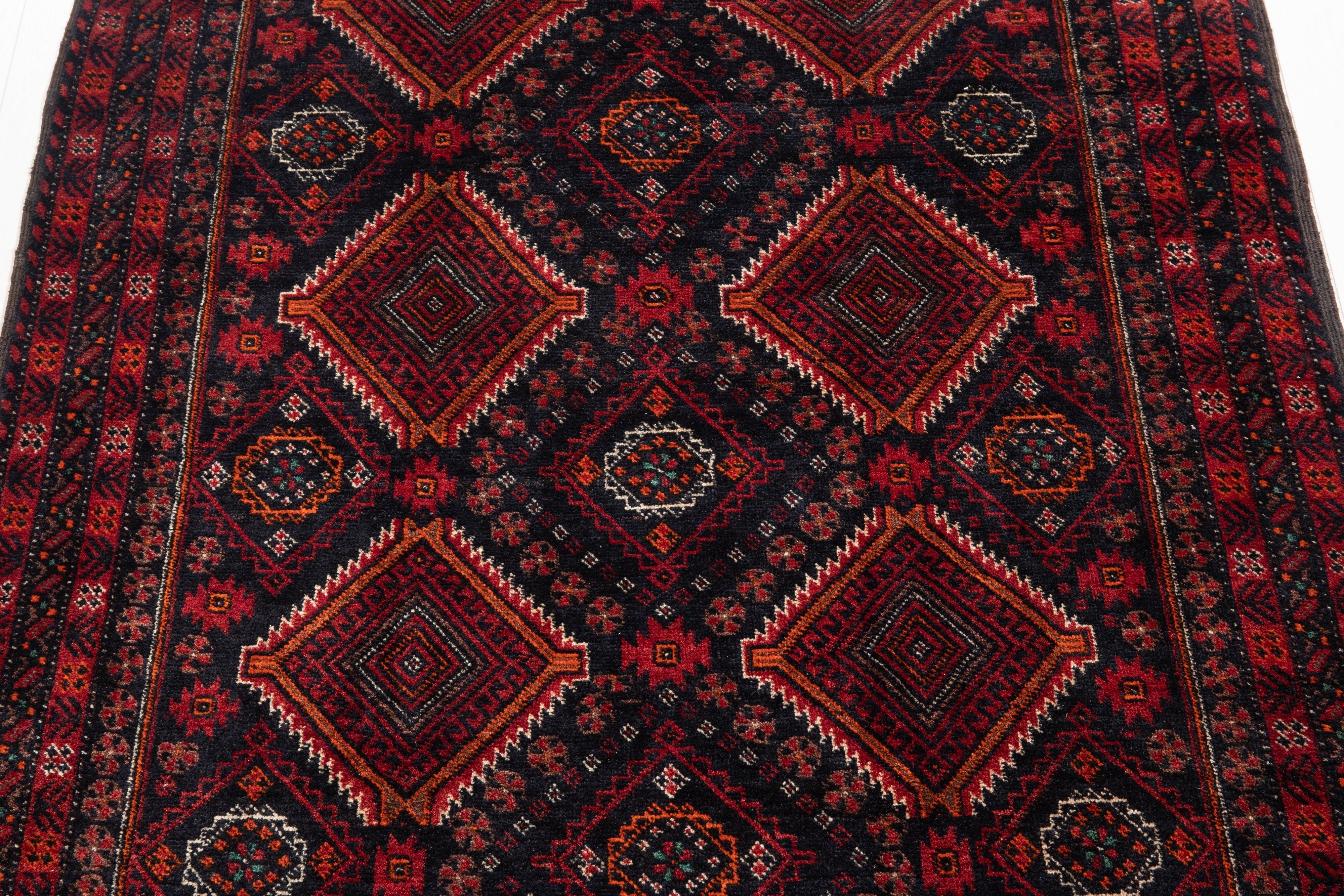Hand-Knotted Vintage Wool Area Rug – 6' 9" x 3' 8" (206 x 111 cm) - Yasi & Fara