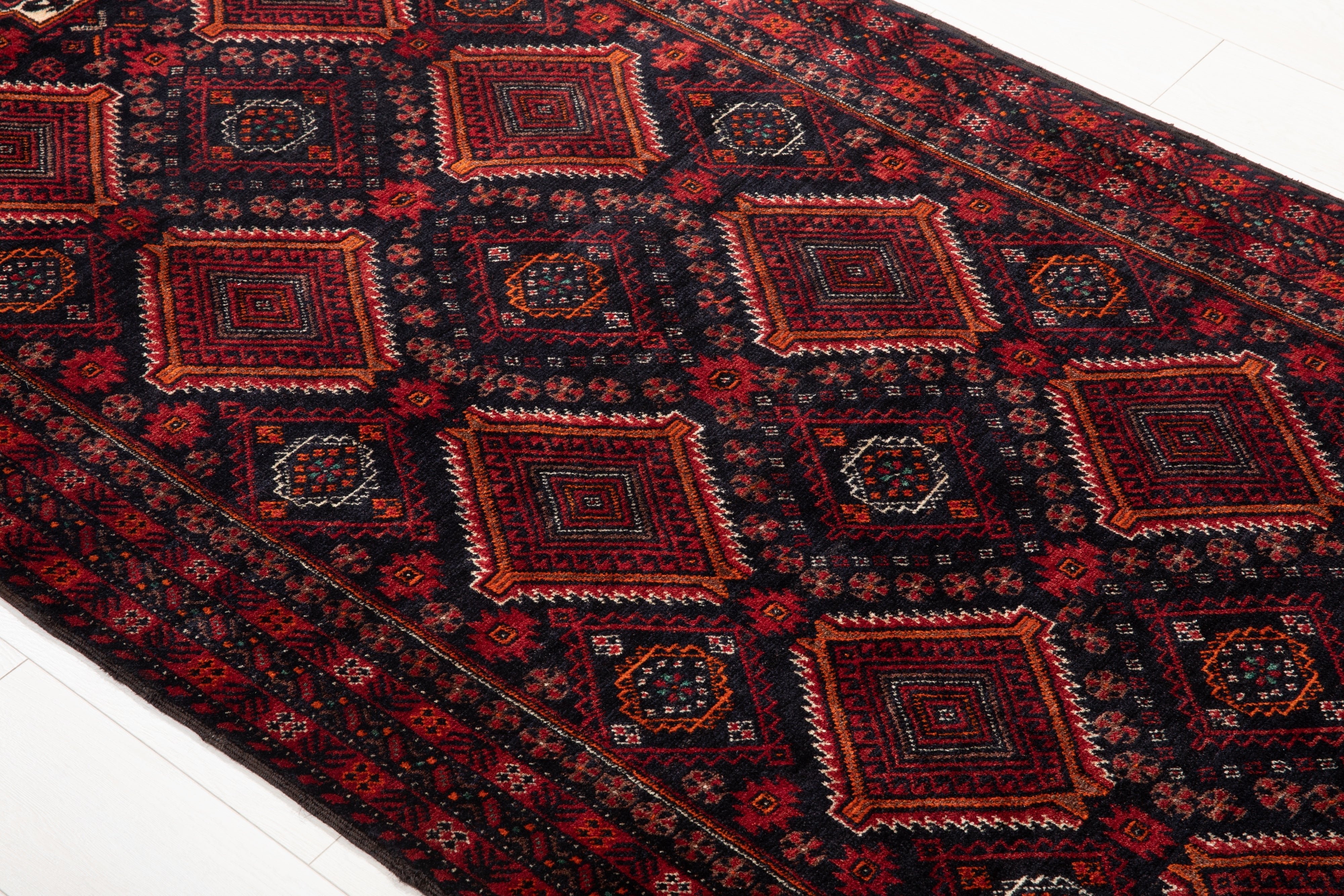 Hand-Knotted Vintage Wool Area Rug – 6' 9" x 3' 8" (206 x 111 cm) - Yasi & Fara