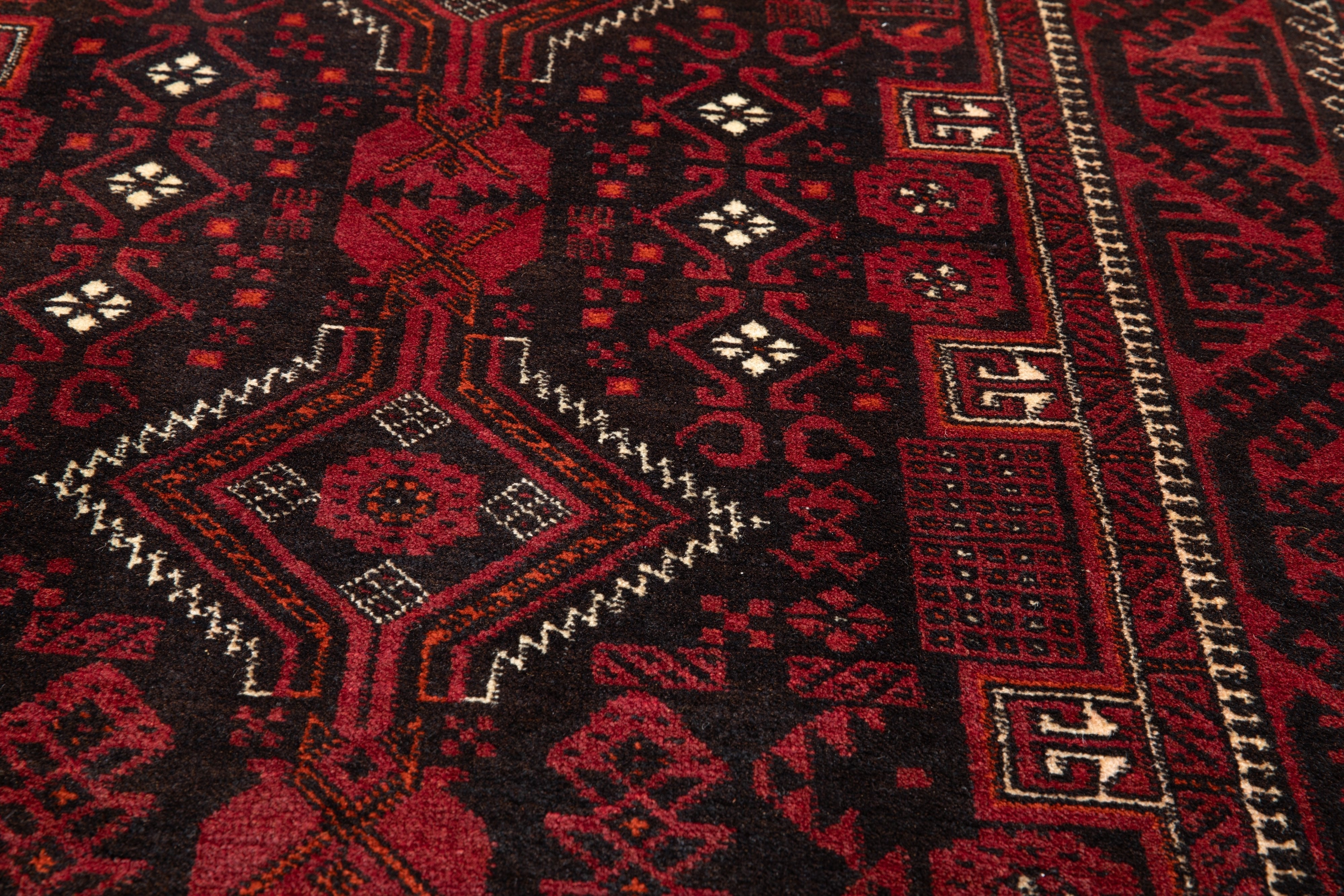 Hand-Knotted Vintage Wool Area Rug – 6' 4" x 3' 3" (193 x 100 cm) - Yasi & Fara