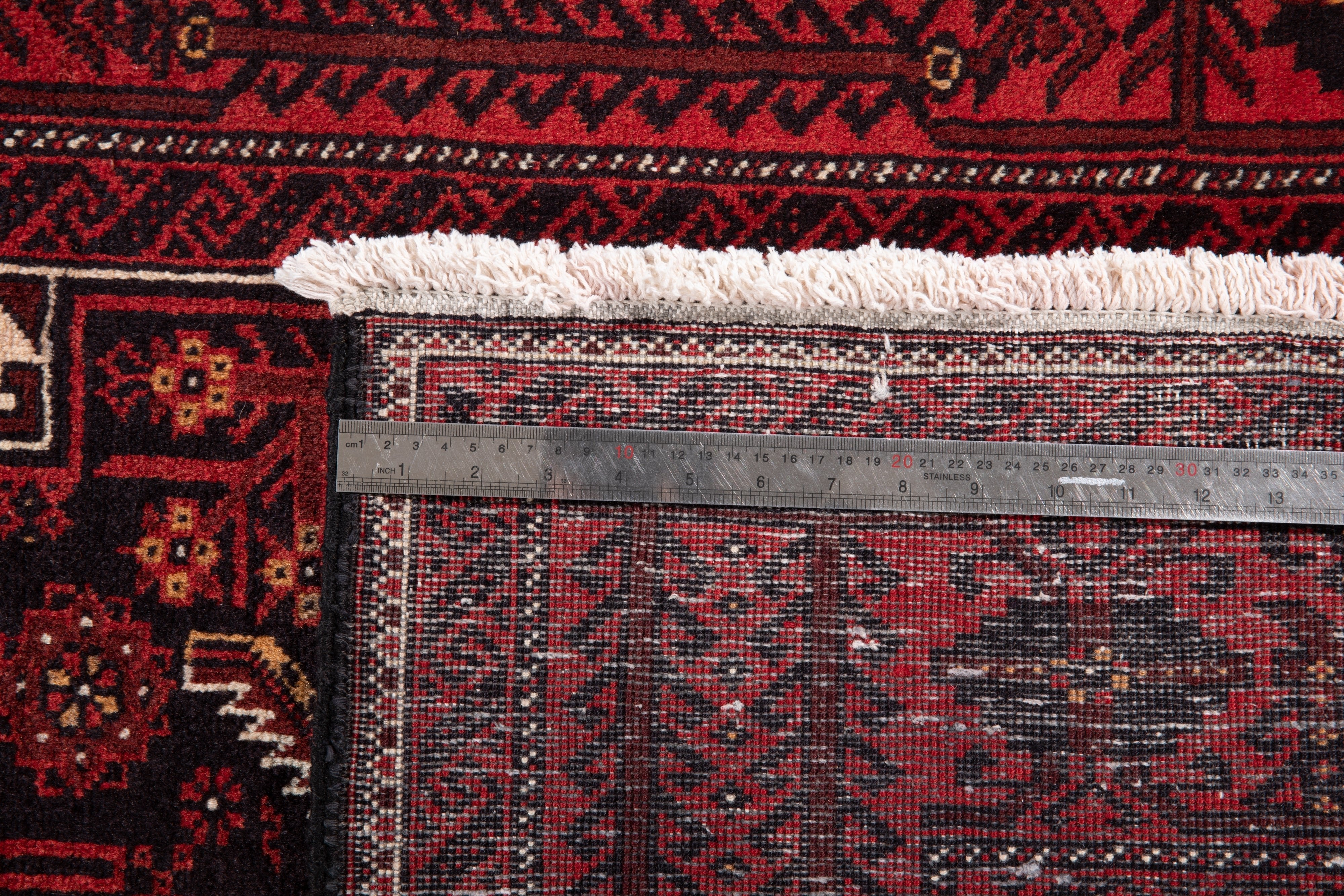 Hand-Knotted Vintage Wool Area Rug – 7' x 3' 6" (214 x 108 cm) - Yasi & Fara