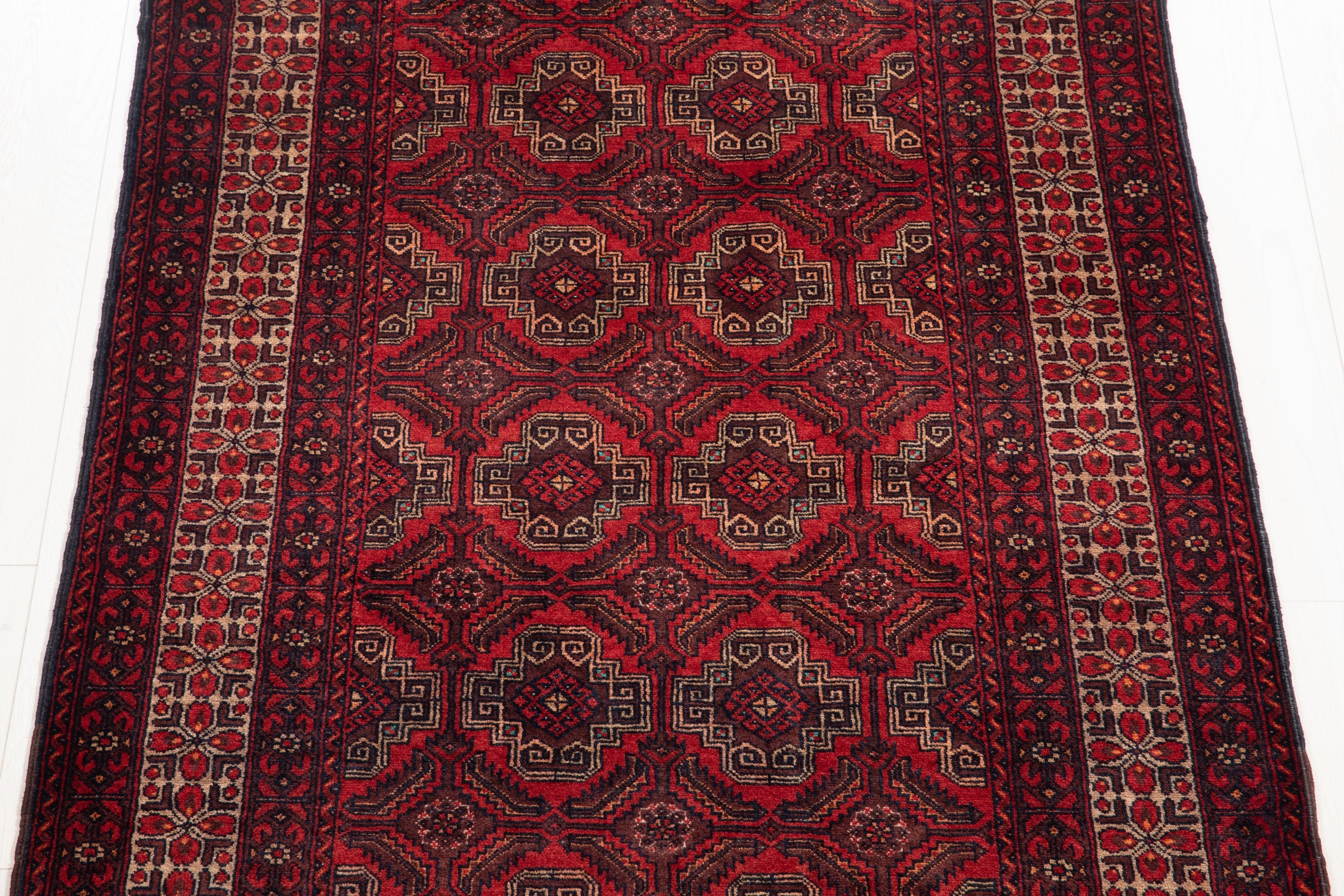 Hand-Knotted Vintage Wool Area Rug – 6' 10" x 3' 5" (209 x 104 cm) - Yasi & Fara