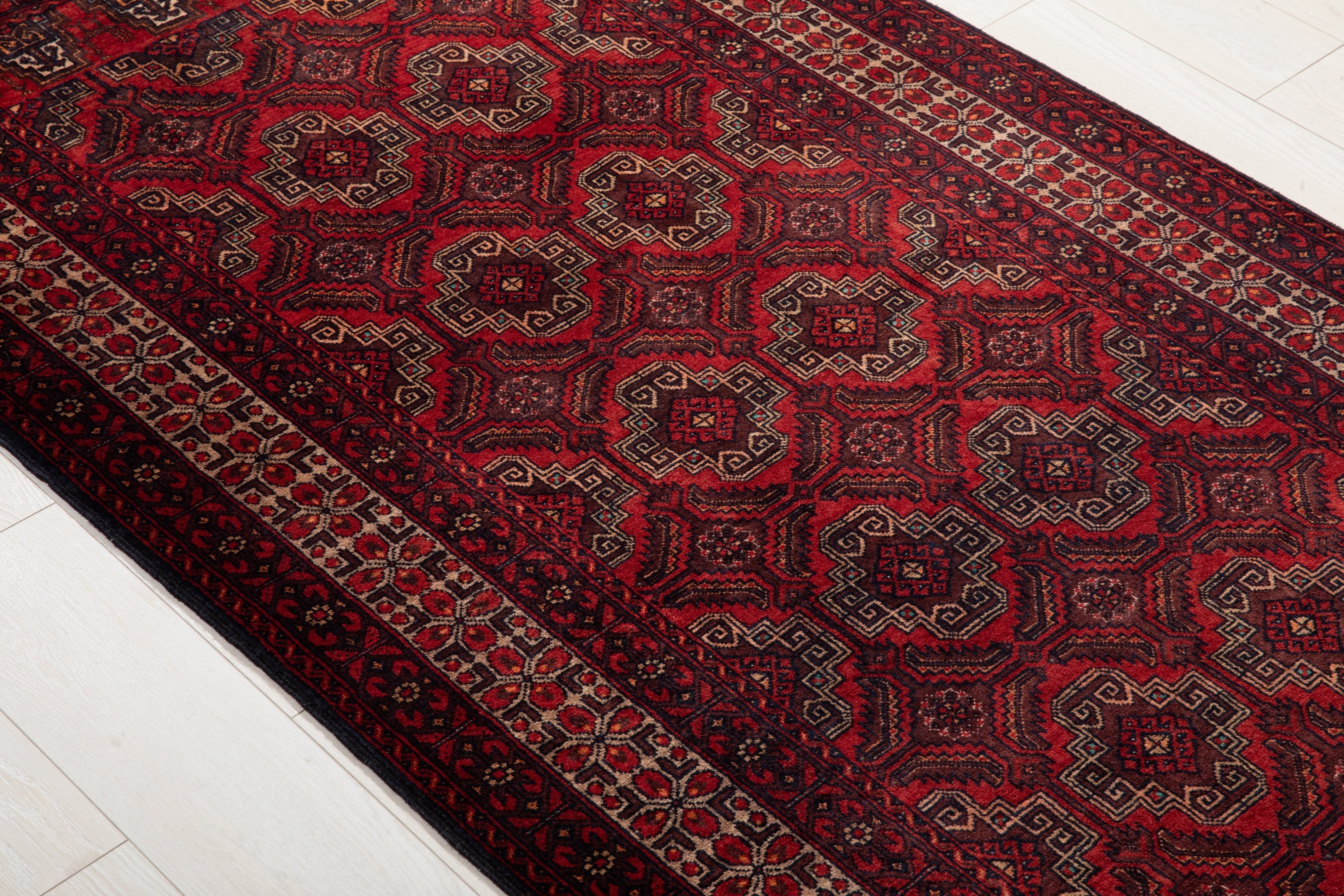 Hand-Knotted Vintage Wool Area Rug – 6' 10" x 3' 5" (209 x 104 cm) - Yasi & Fara