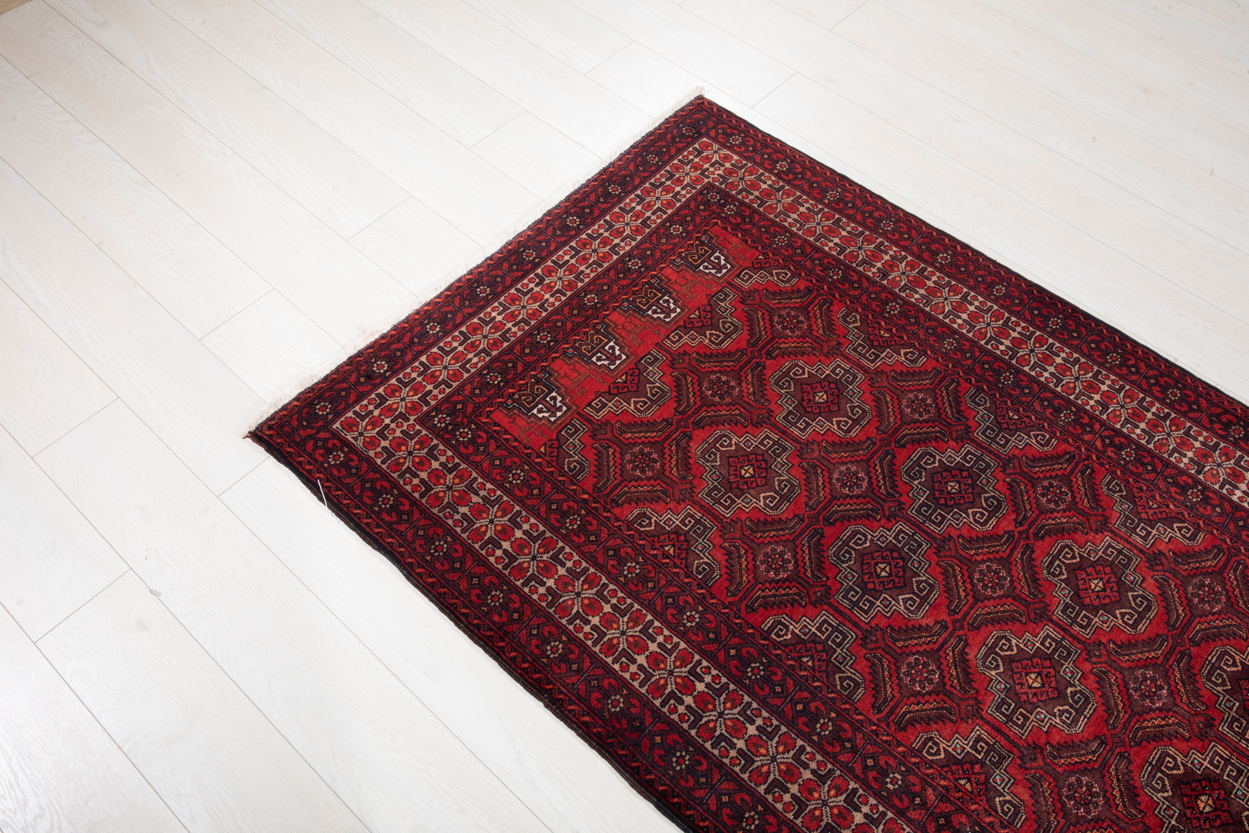 Hand-Knotted Vintage Wool Area Rug – 6' 10" x 3' 5" (209 x 104 cm) - Yasi & Fara