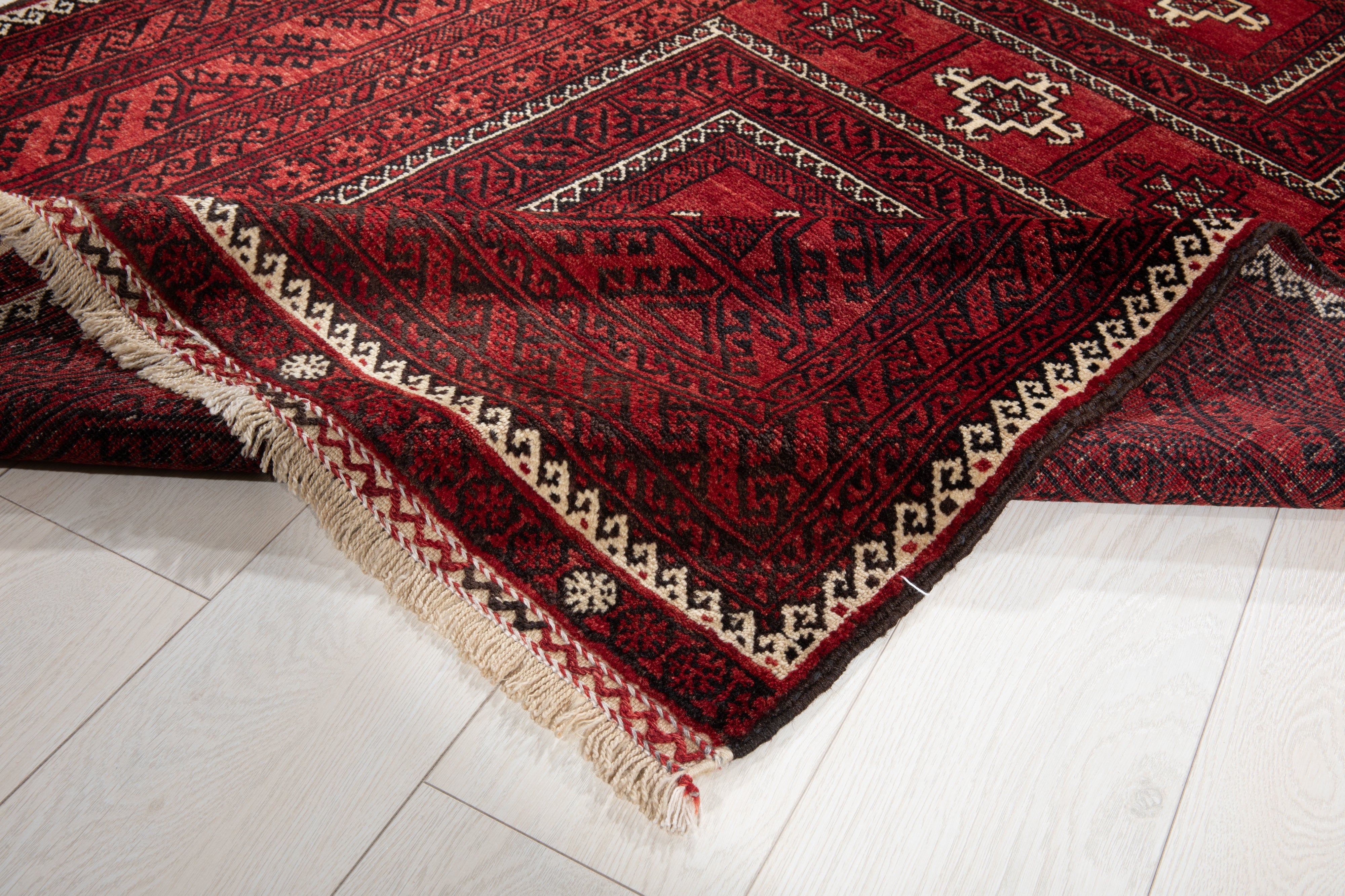Hand-Knotted Vintage Wool Area Rug – 6' 7" x 3' 9" (202 x 114 cm) - Yasi & Fara