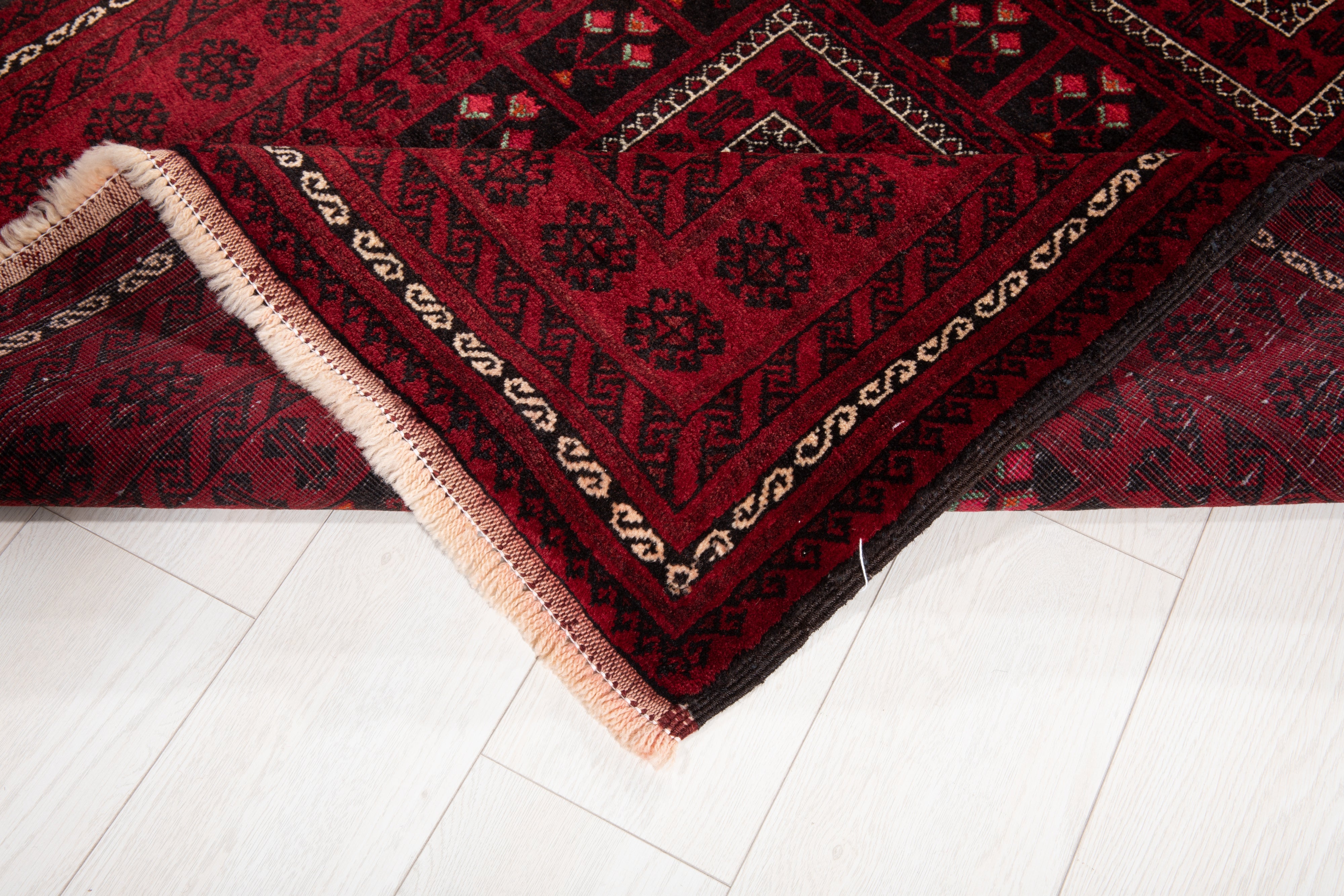 Hand-Knotted Vintage Wool Area Rug – 6' 11" x 3' 6" (210 x 106 cm) - Yasi & Fara