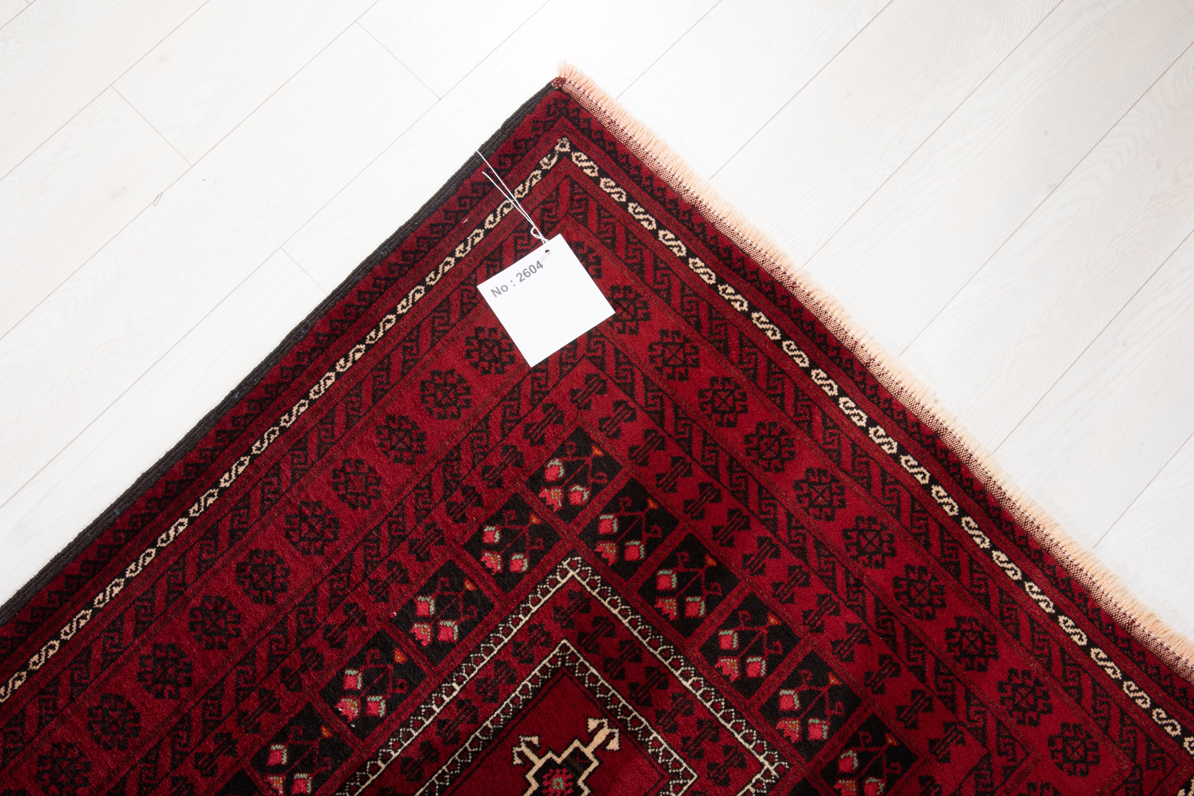 Hand-Knotted Vintage Wool Area Rug – 6' 11" x 3' 6" (210 x 106 cm) - Yasi & Fara