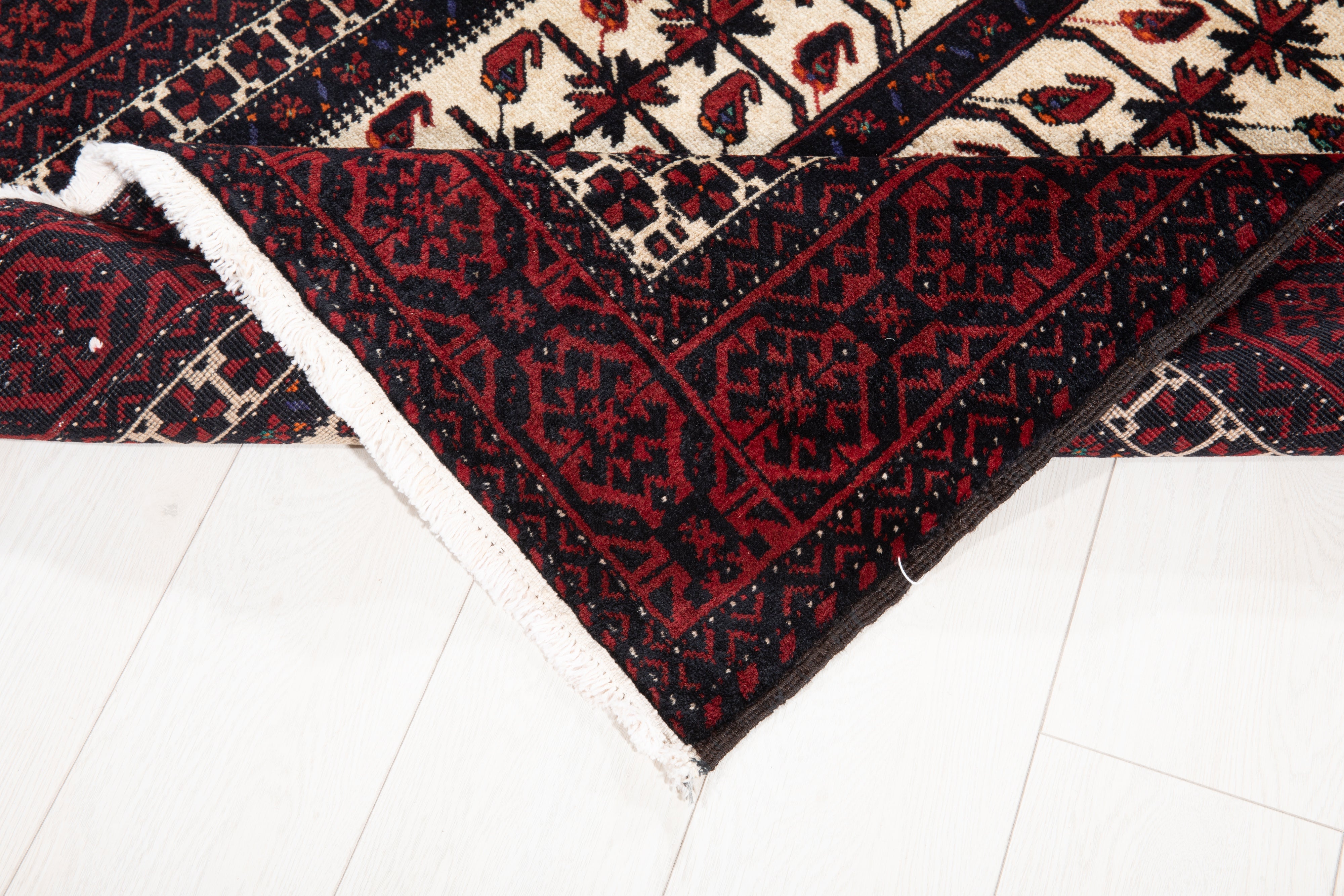 Hand-Knotted Vintage Wool Area Rug – 6' 8" x 3' 3" (204 x 100 cm) - Yasi & Fara