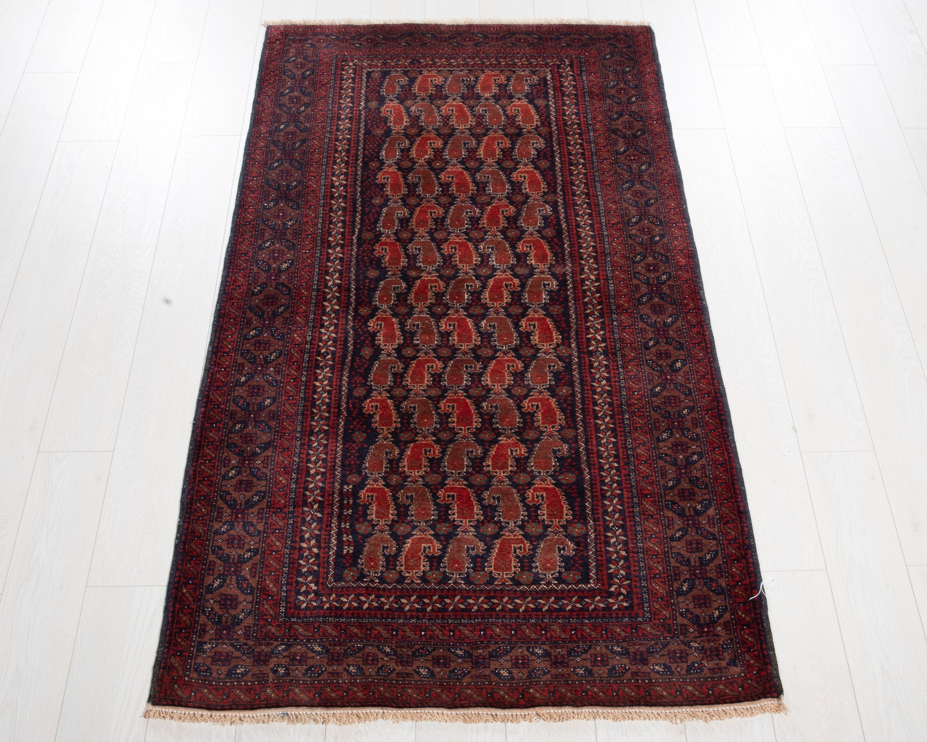 Hand-Knotted Vintage Wool Area Rug – 6' 2" x 3' 4" (188 x 103 cm) - Yasi & Fara