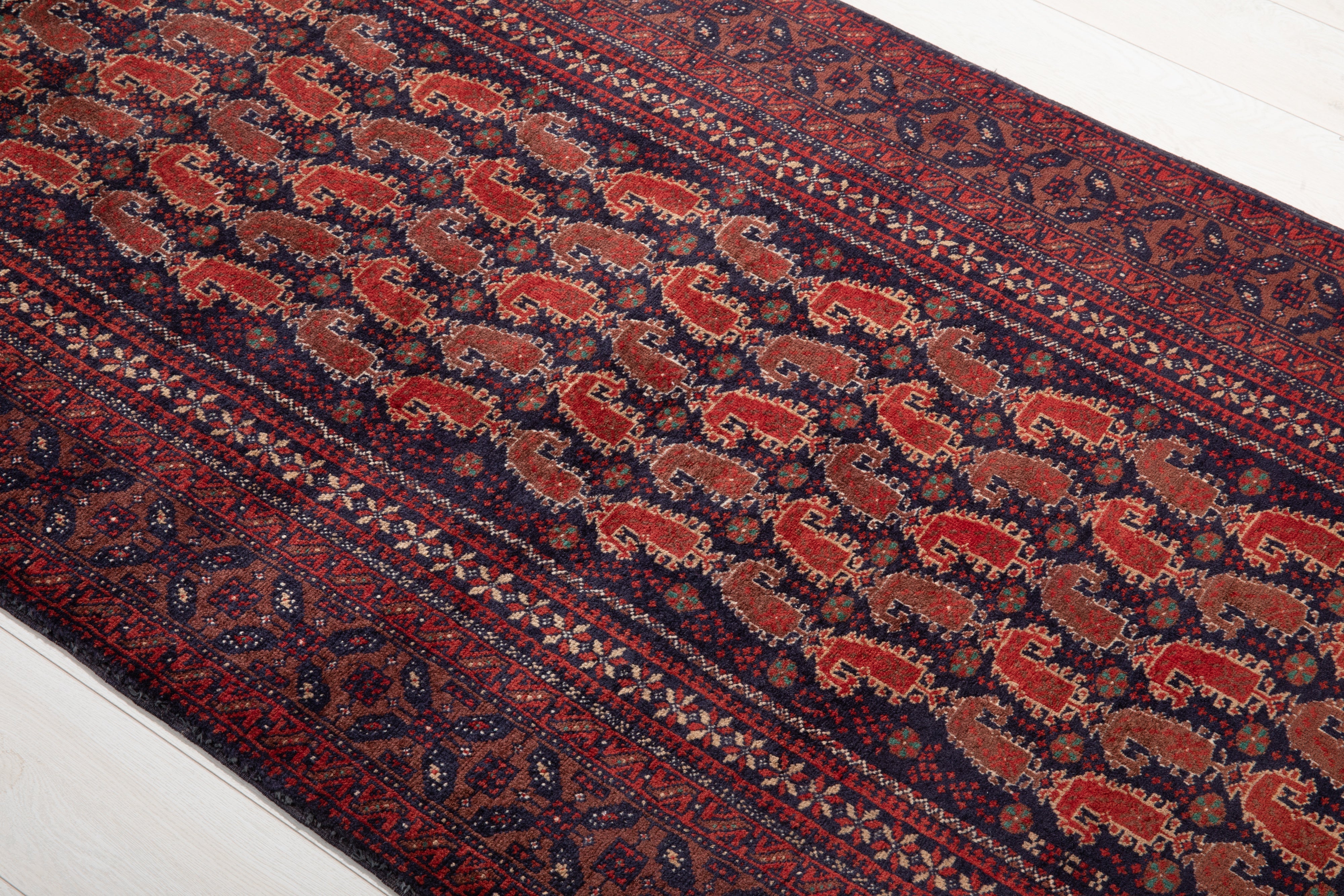 Hand-Knotted Vintage Wool Area Rug – 6' 2" x 3' 4" (188 x 103 cm) - Yasi & Fara