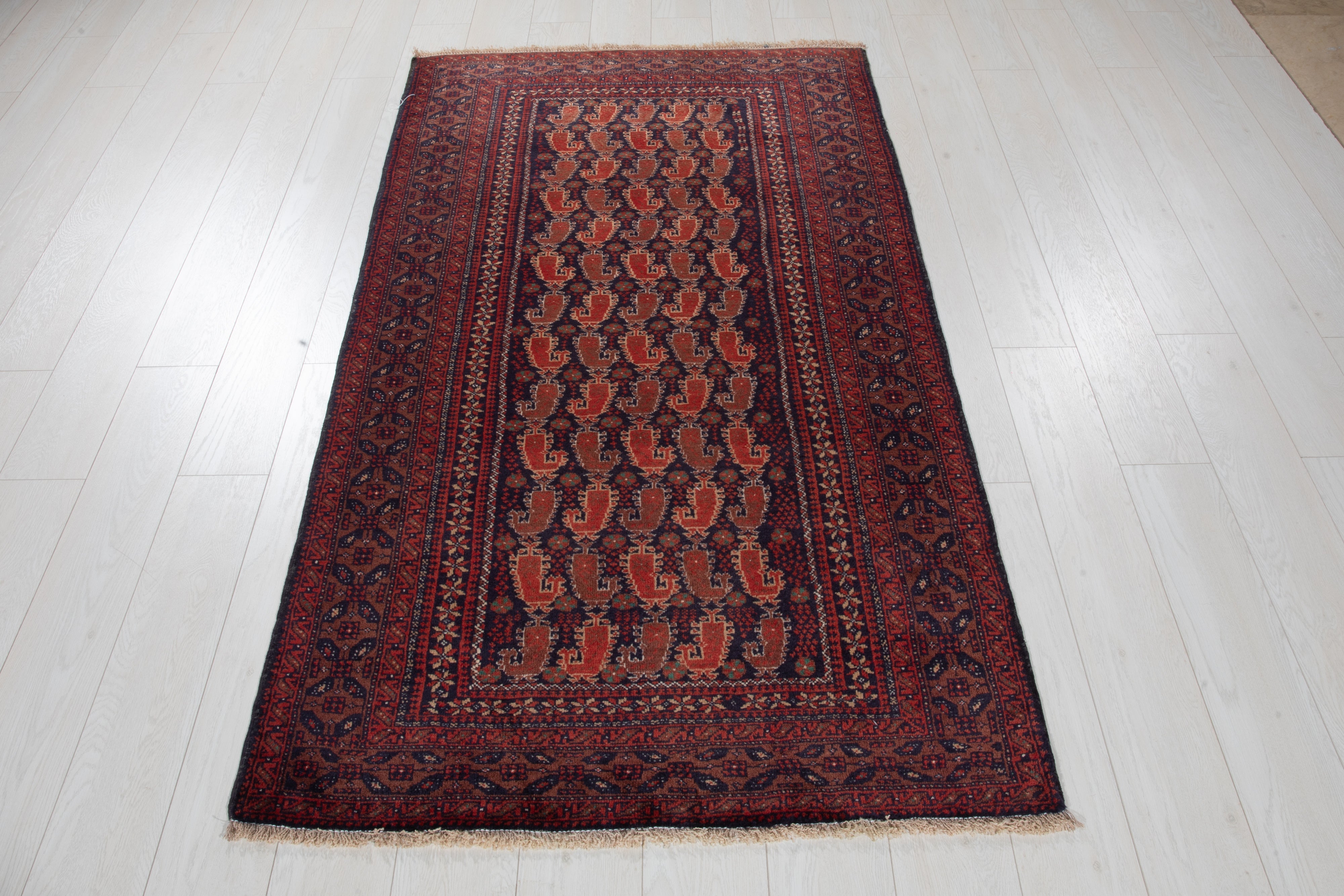 Hand-Knotted Vintage Wool Area Rug – 6' 2" x 3' 4" (188 x 103 cm) - Yasi & Fara