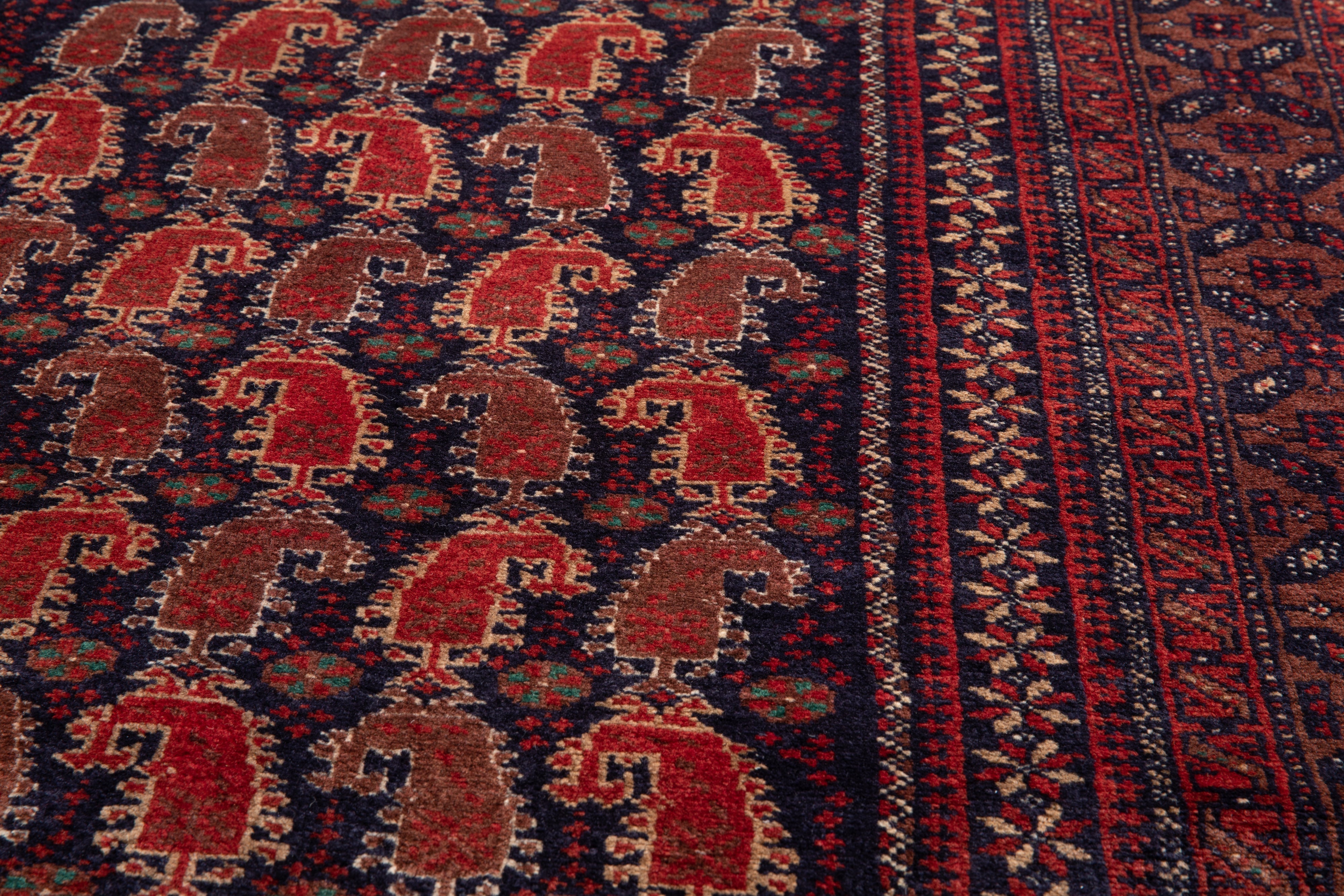 Hand-Knotted Vintage Wool Area Rug – 6' 2" x 3' 4" (188 x 103 cm) - Yasi & Fara