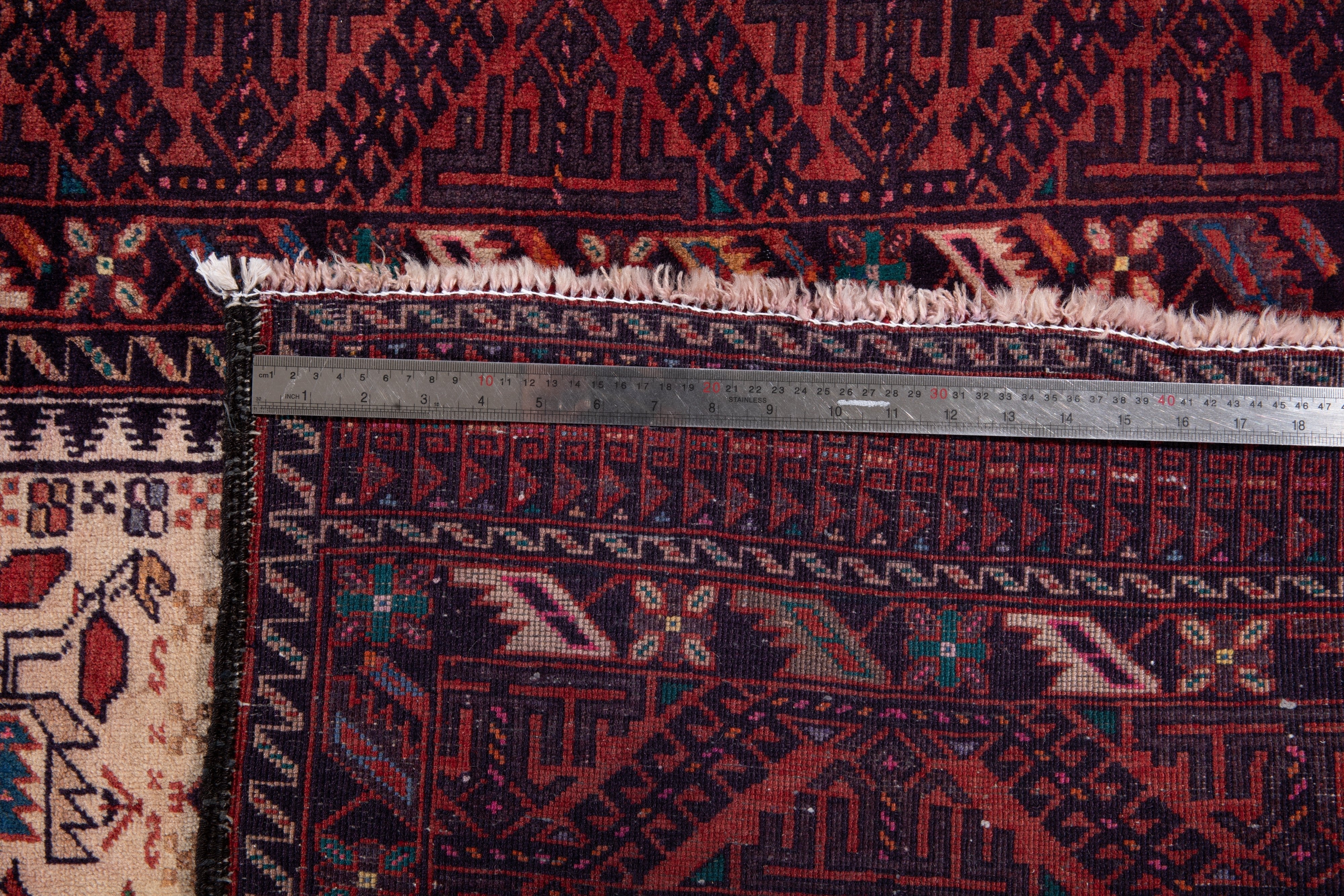 Hand-Knotted Vintage Wool Area Rug – 6' 10" x 3' 7" (209 x 109 cm) - Yasi & Fara