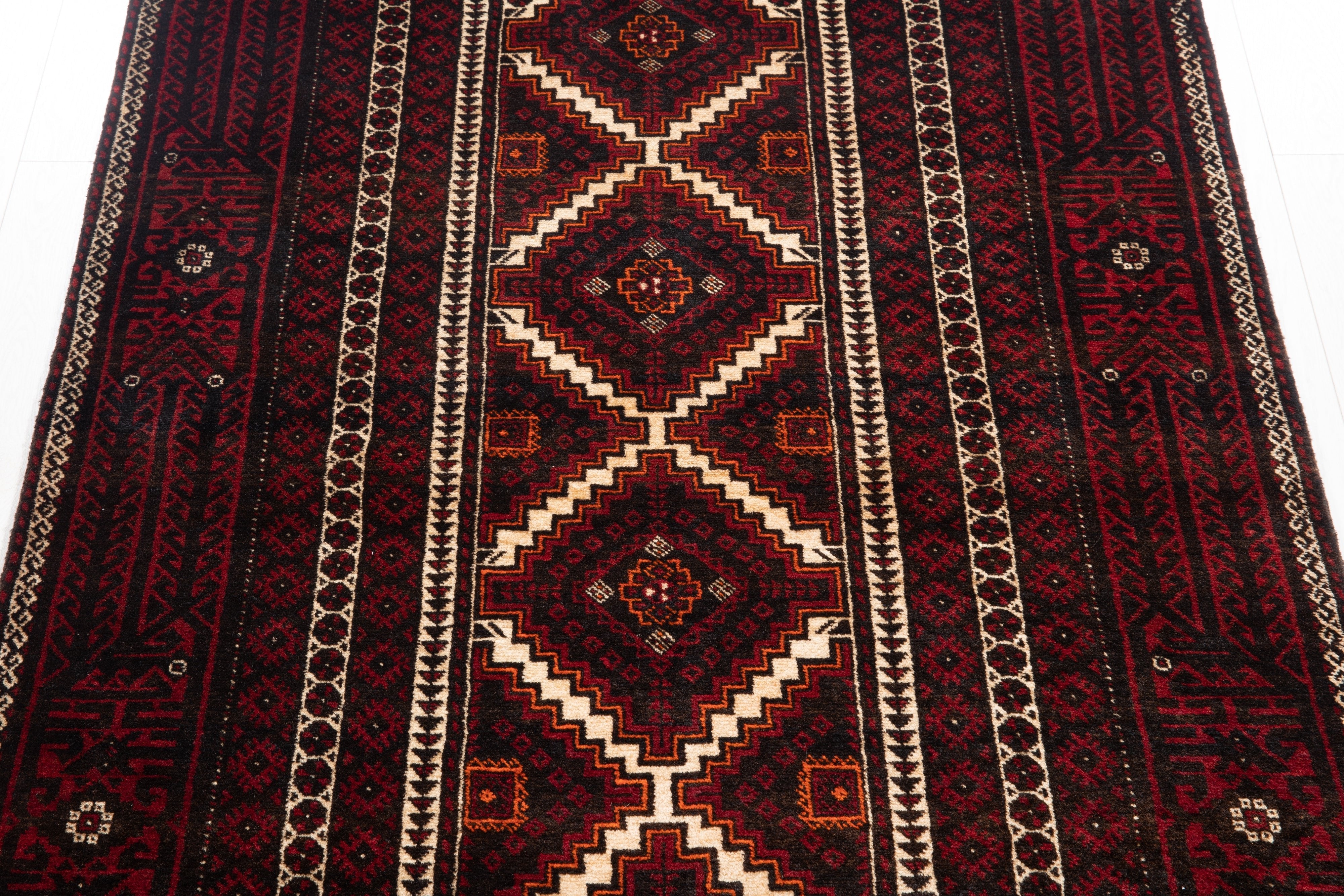 Hand-Knotted Vintage Wool Area Rug – 6' 8" x 3' 6" (203 x 106 cm) - Yasi & Fara