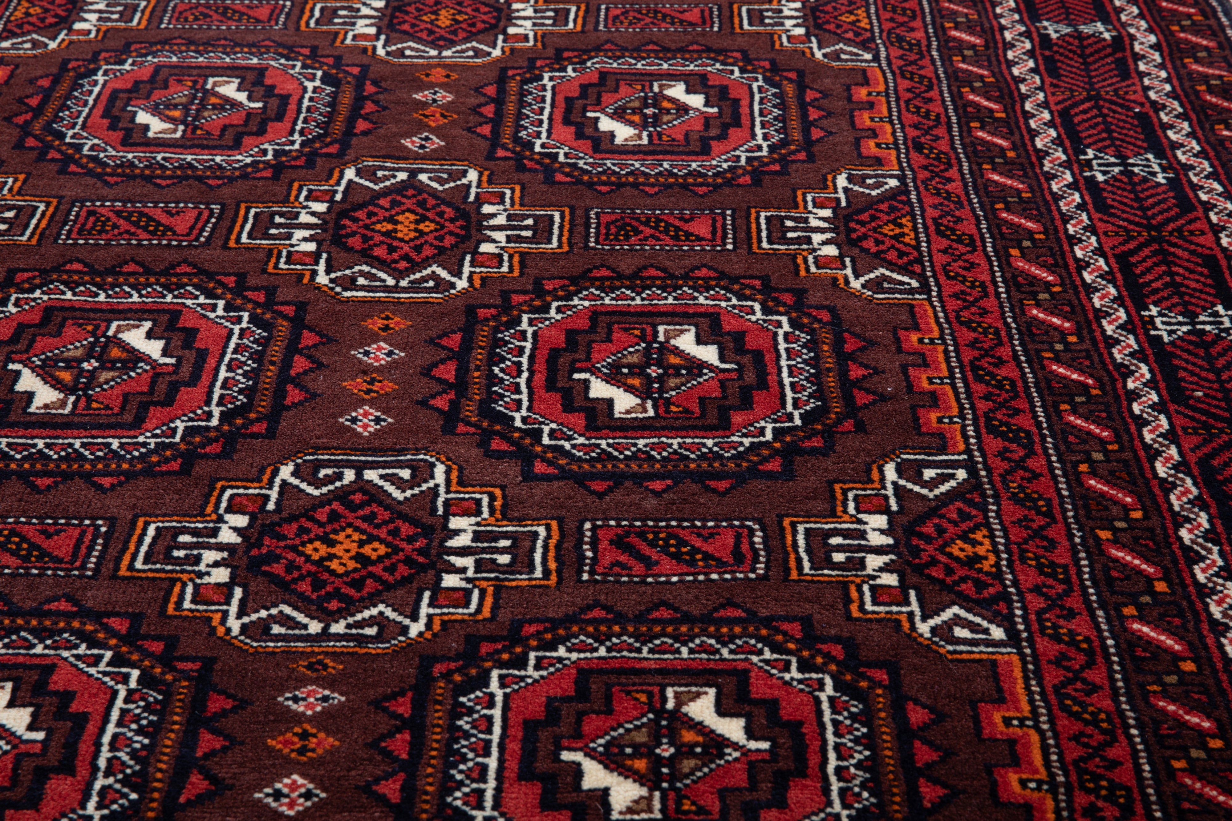 Hand-Knotted Vintage Wool Area Rug – 6' 8" x 3' 6" (203 x 106 cm) - Yasi & Fara
